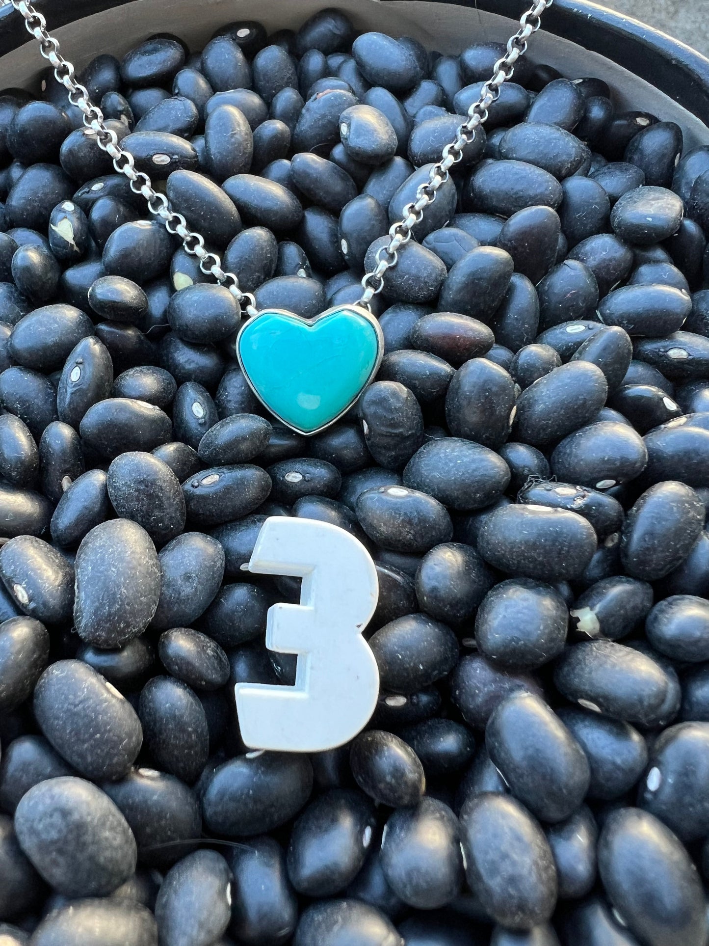 Turquoise Floating Heart Necklace