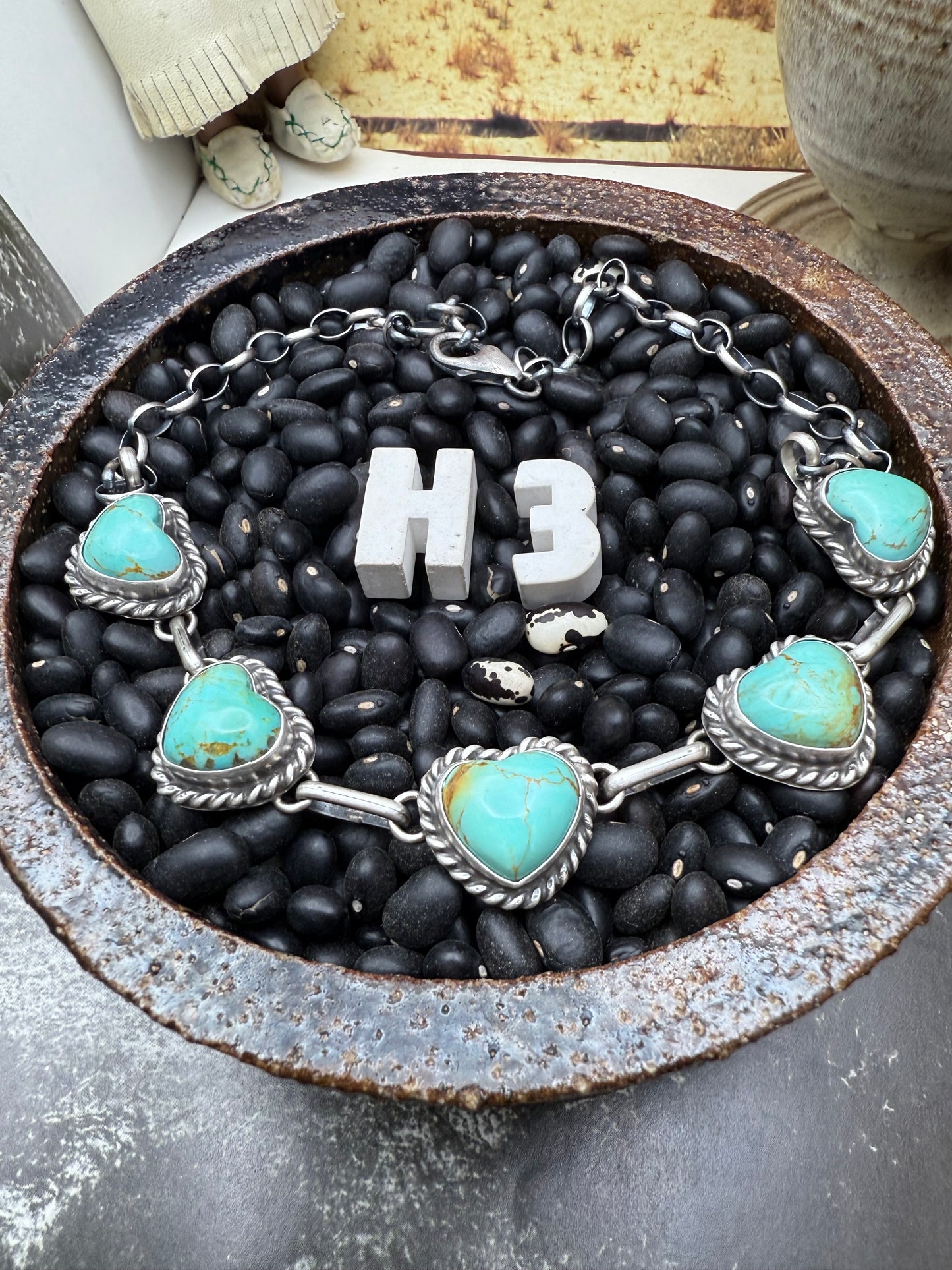 Turquoise Heart Choker