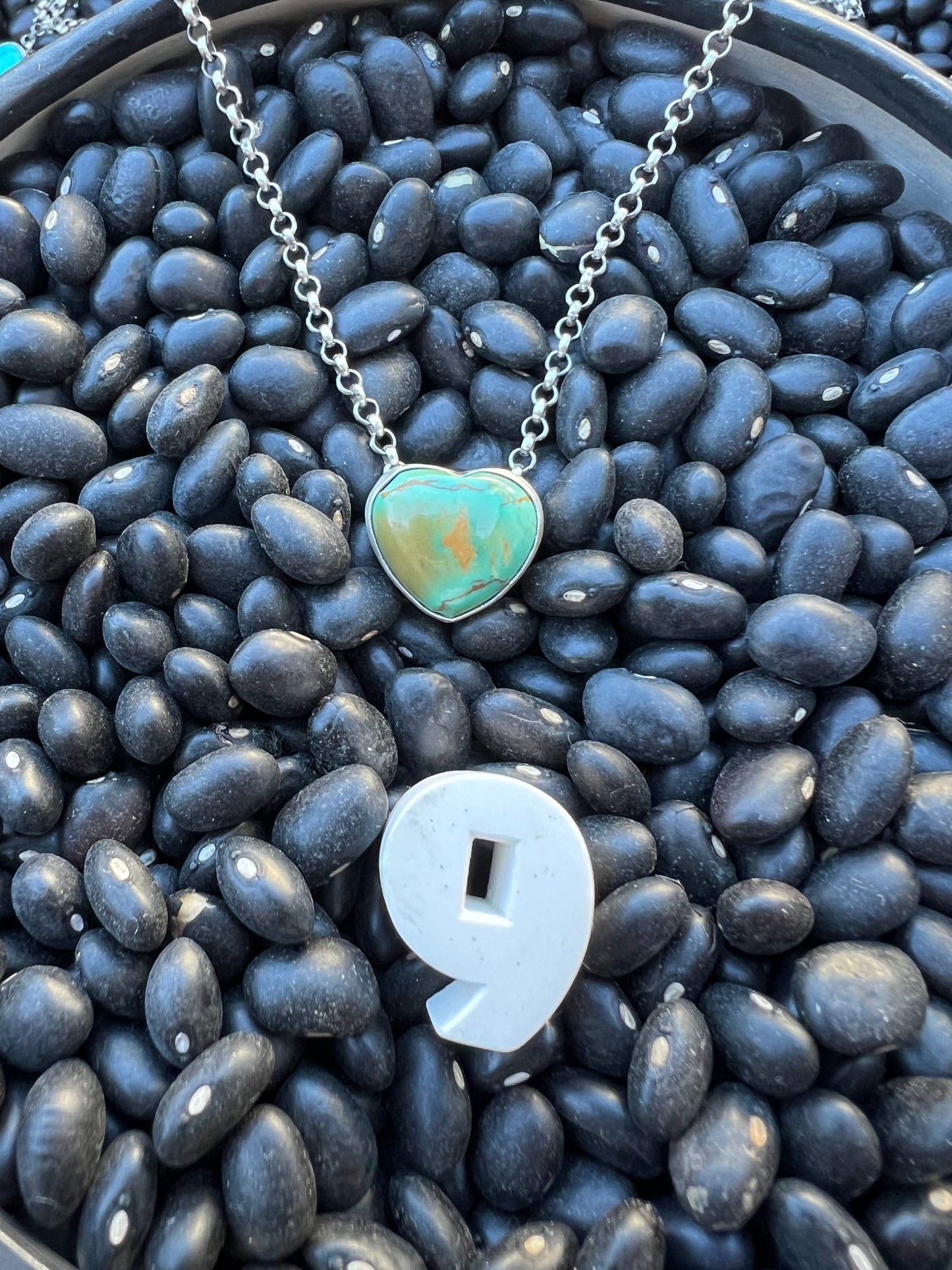 Turquoise Floating Heart Necklace