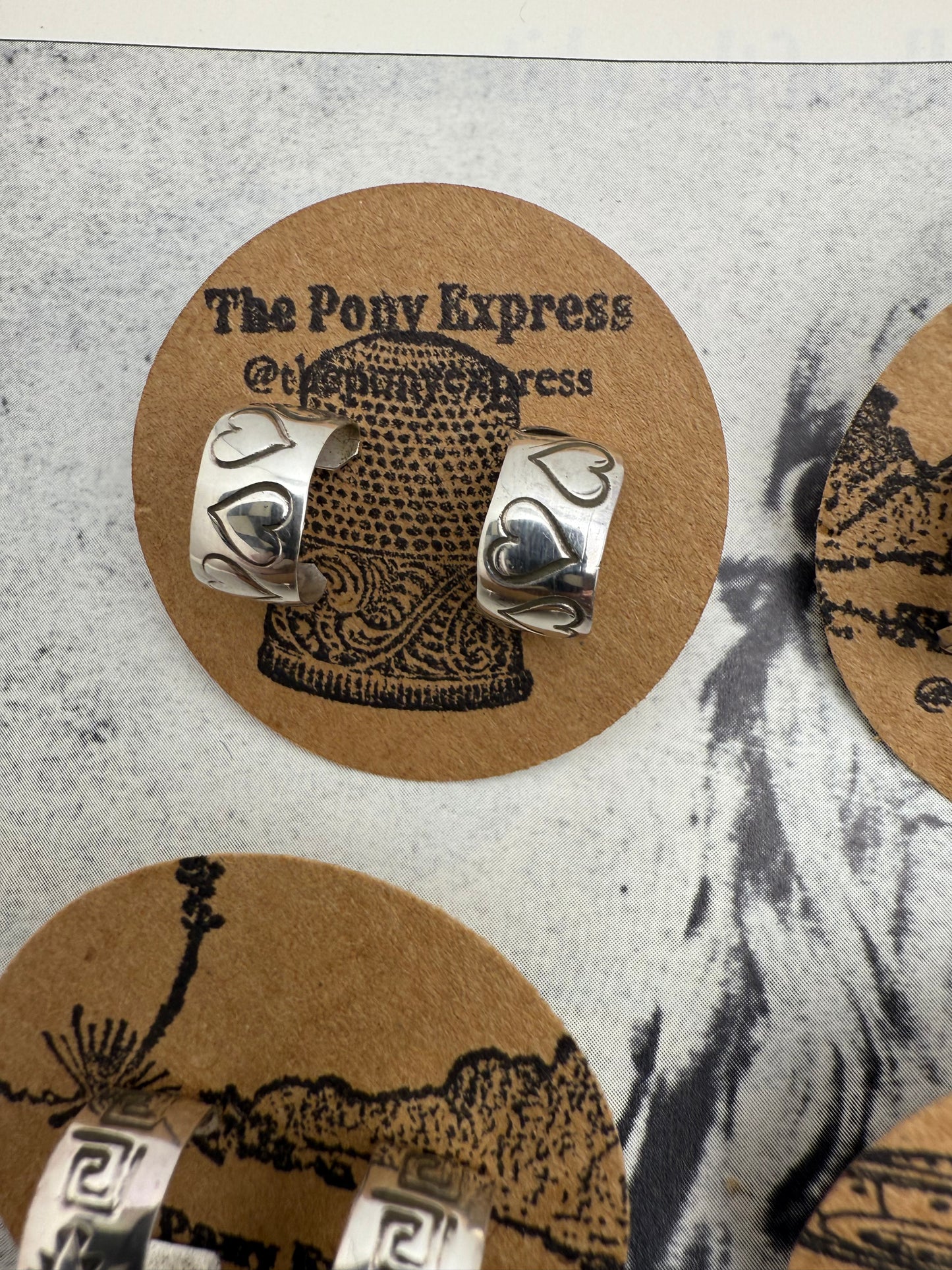 Hand Stamped Mini Hoops