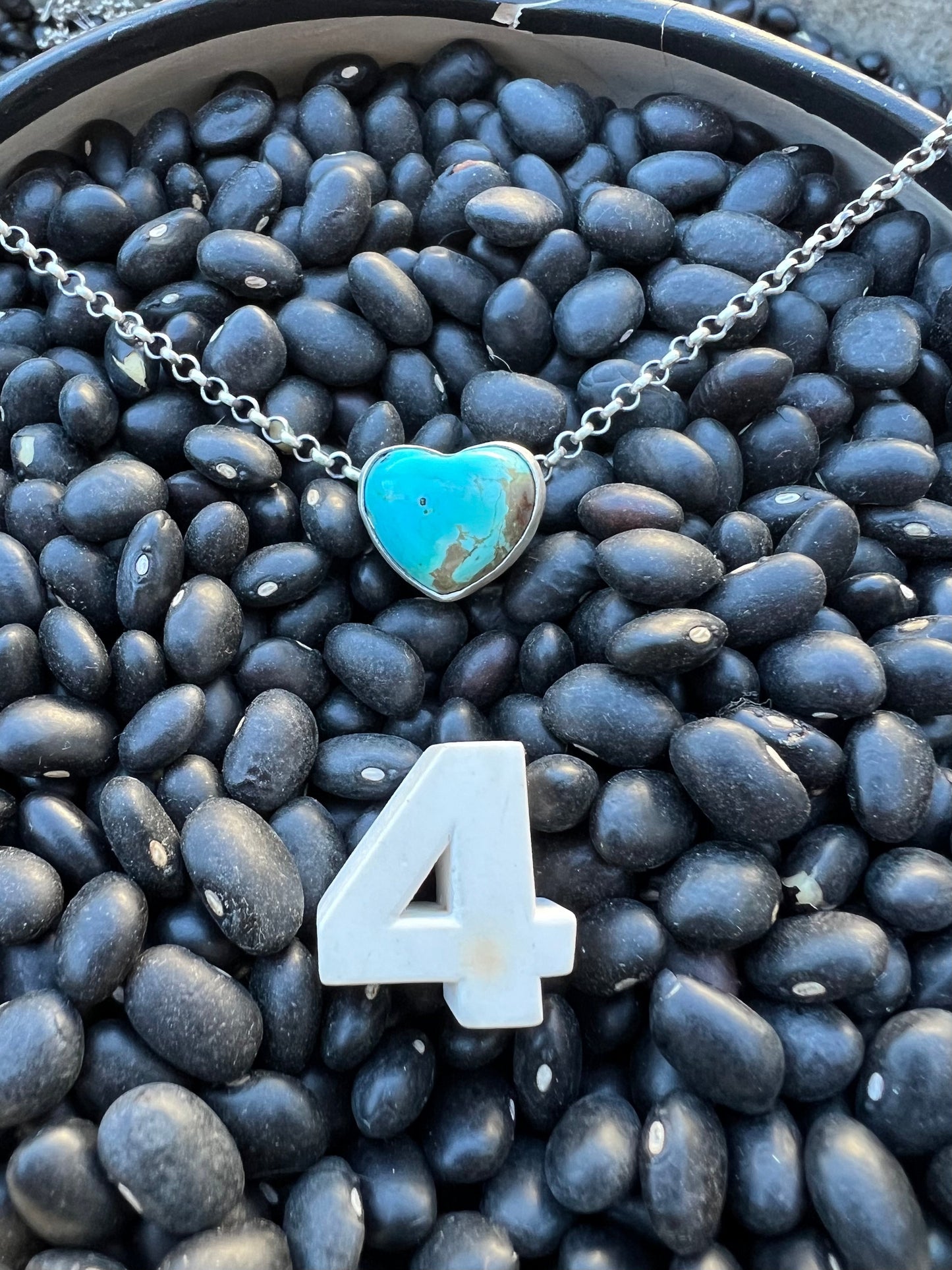 Turquoise Floating Heart Necklace