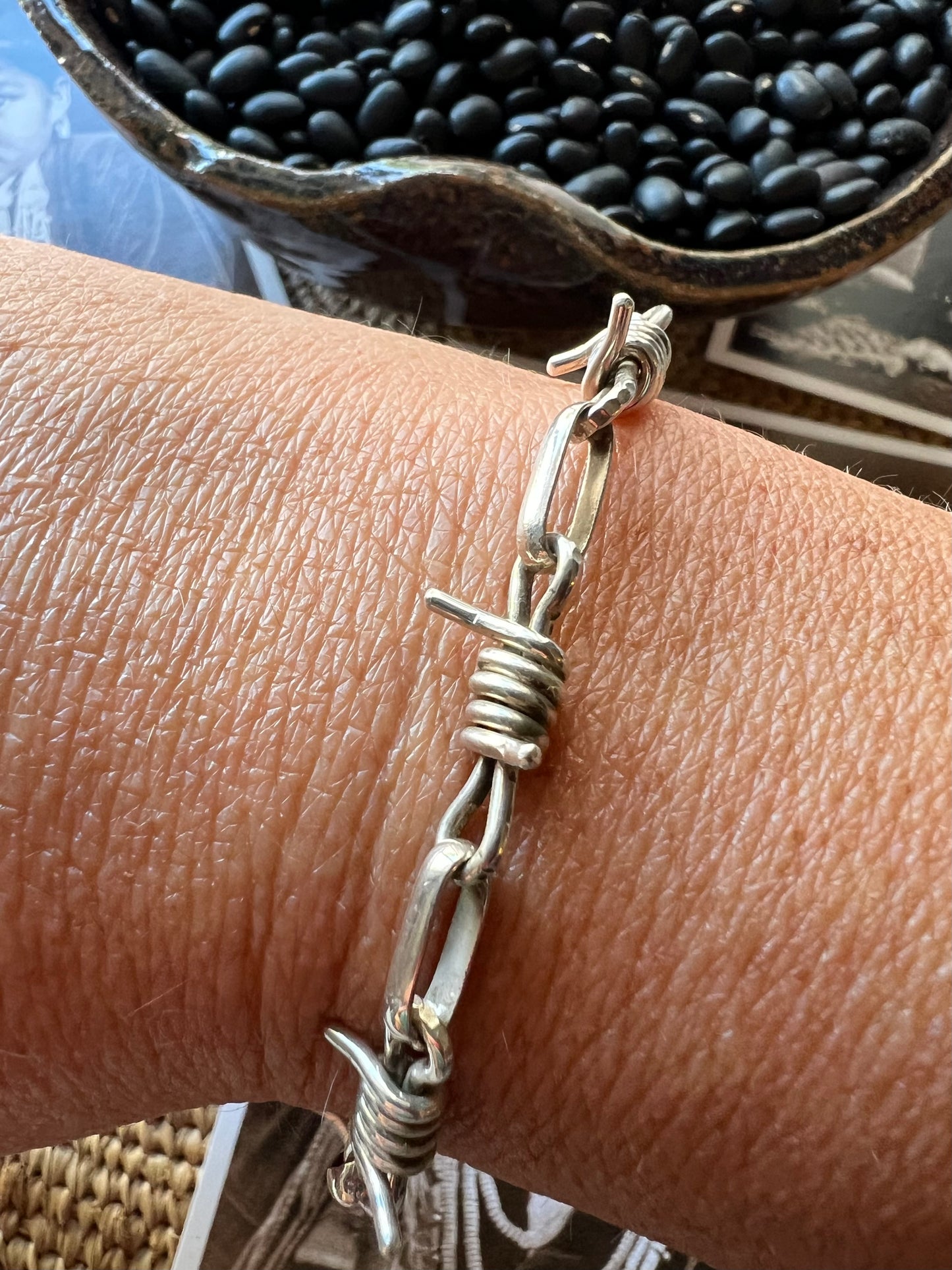 Handmade Barbed Wire Chain Bracelet