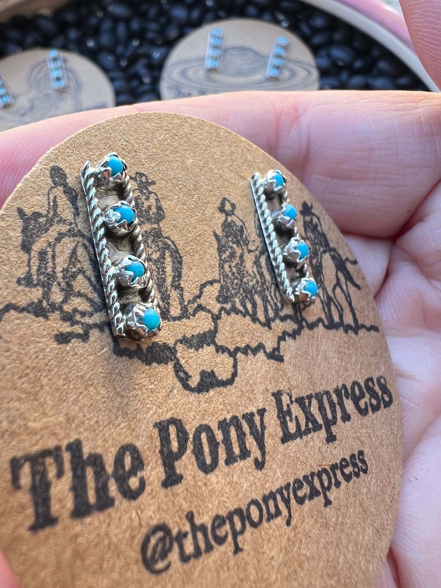 Woodpecker Turquoise Studs