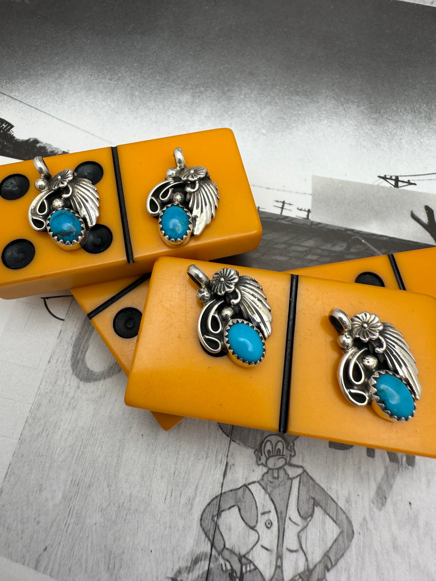 Native American Charm with Leaf motif