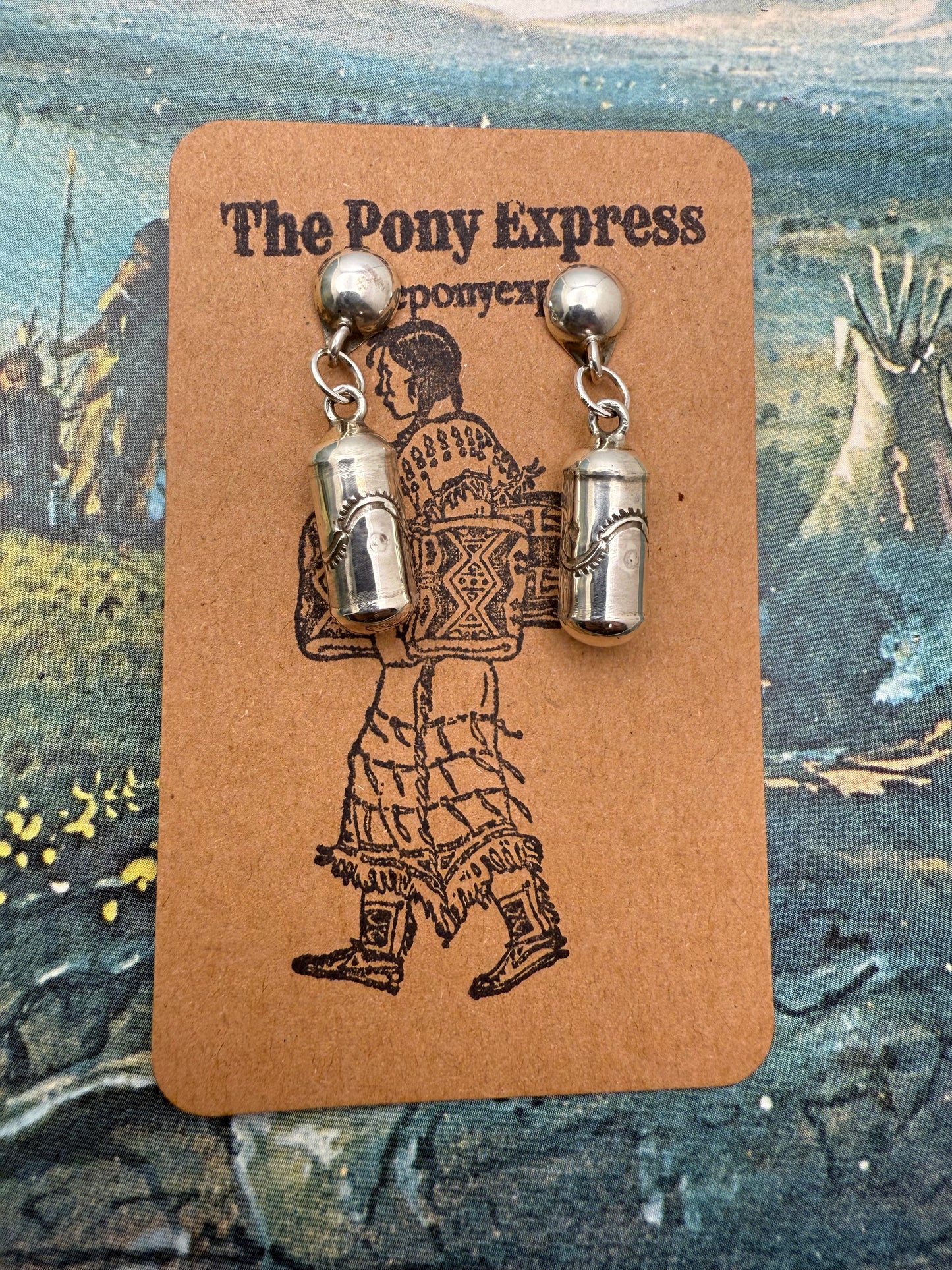 Handmade Navajo Pearl Earrings