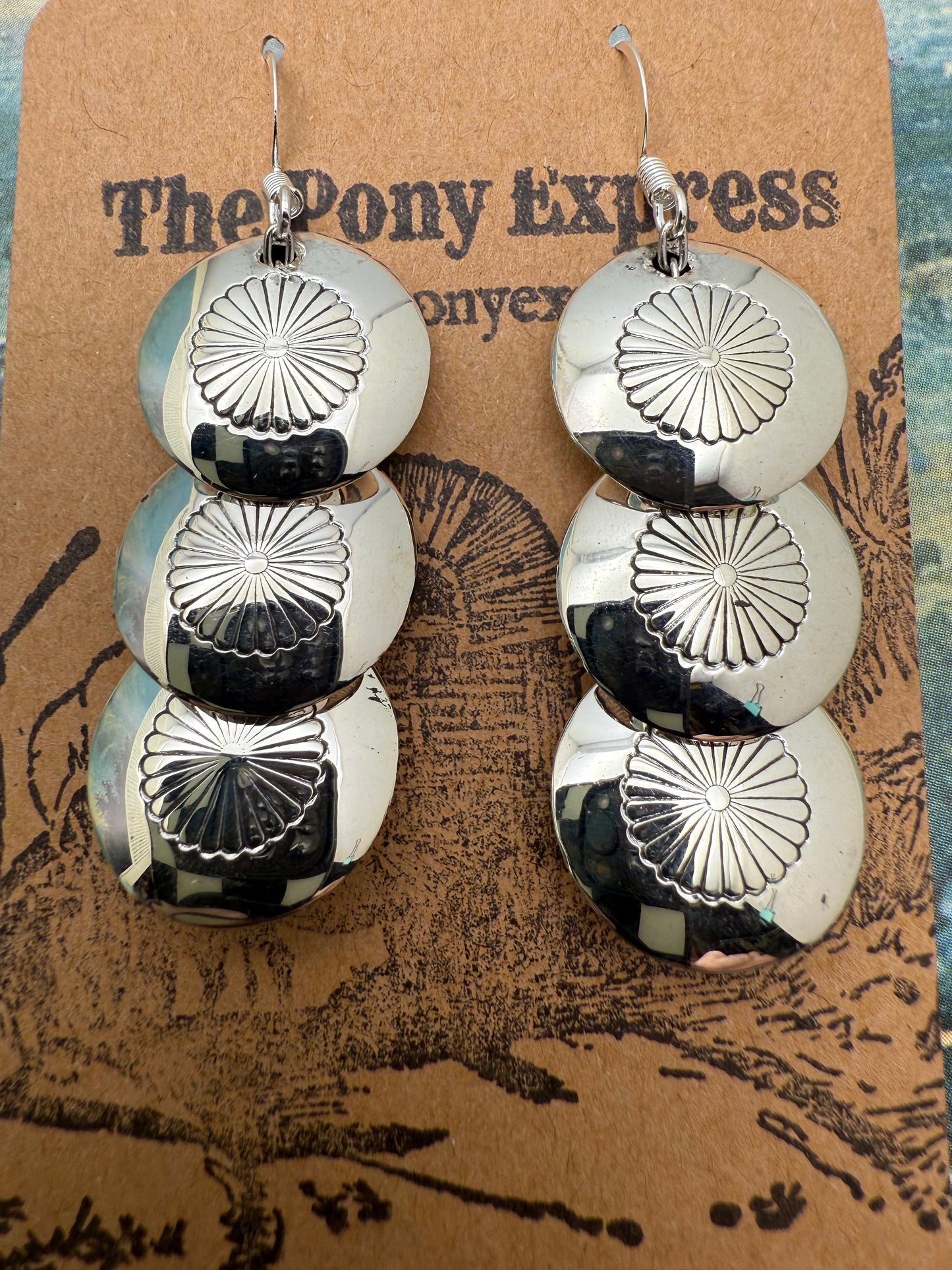 Handmade Disk Dangle Earrings