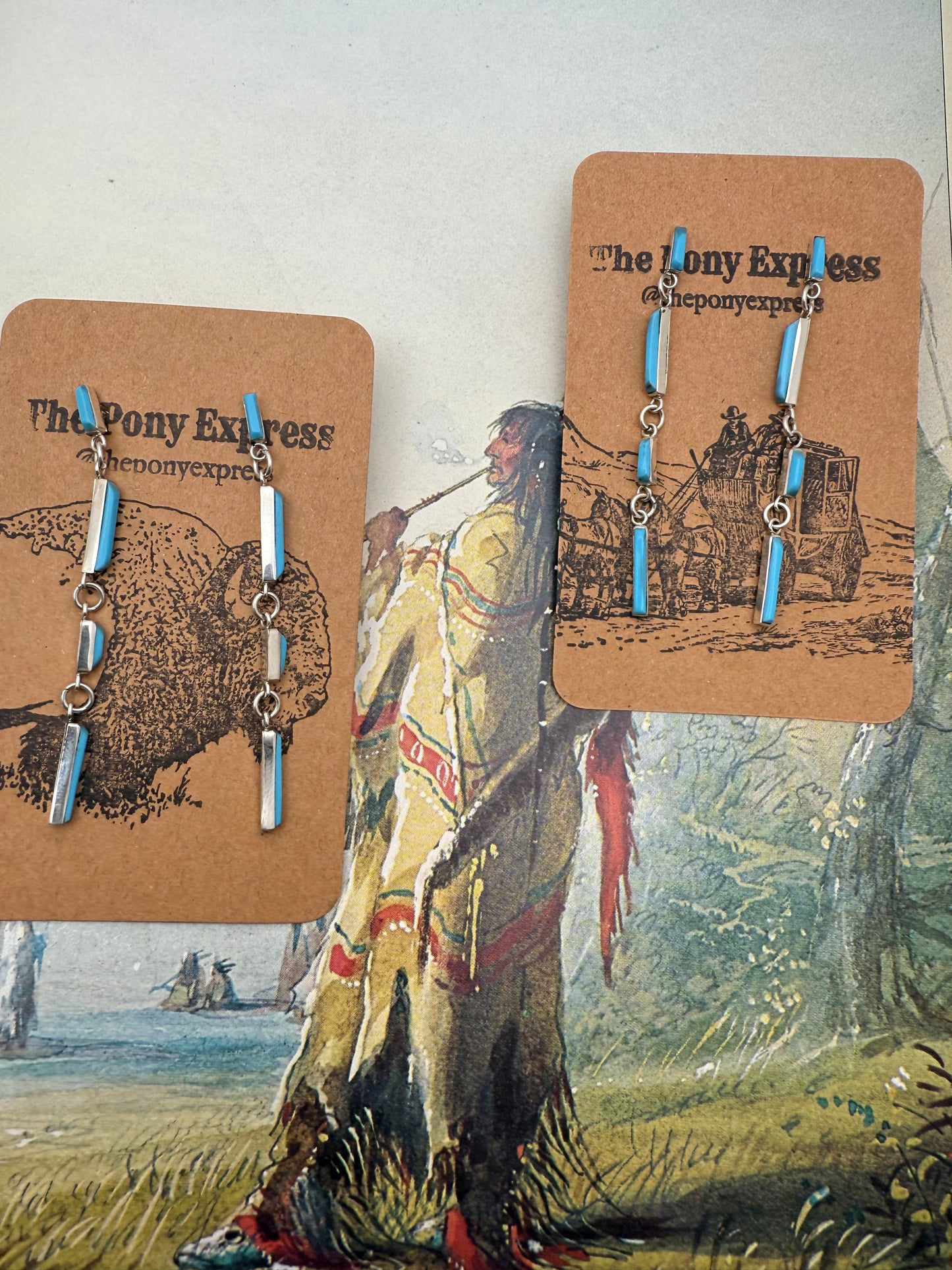 Turquoise Dash Dangles