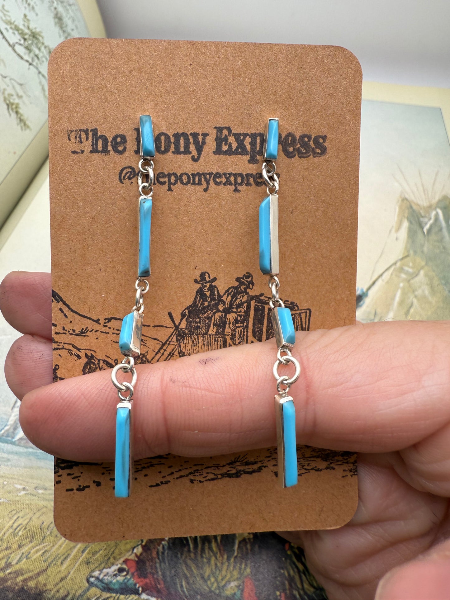 Turquoise Dash Dangles