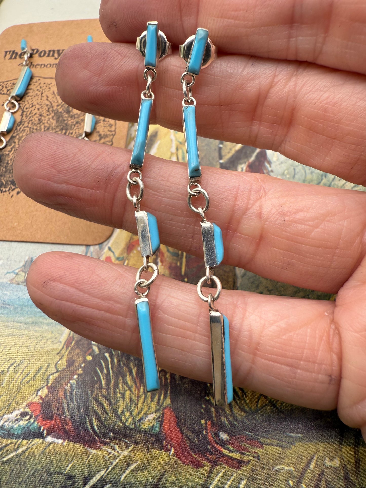 Turquoise Dash Dangles