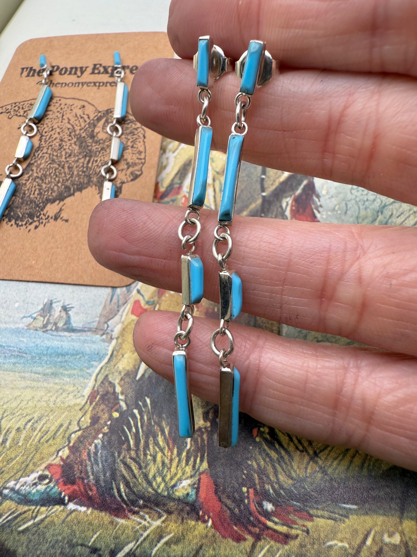 Turquoise Dash Dangles