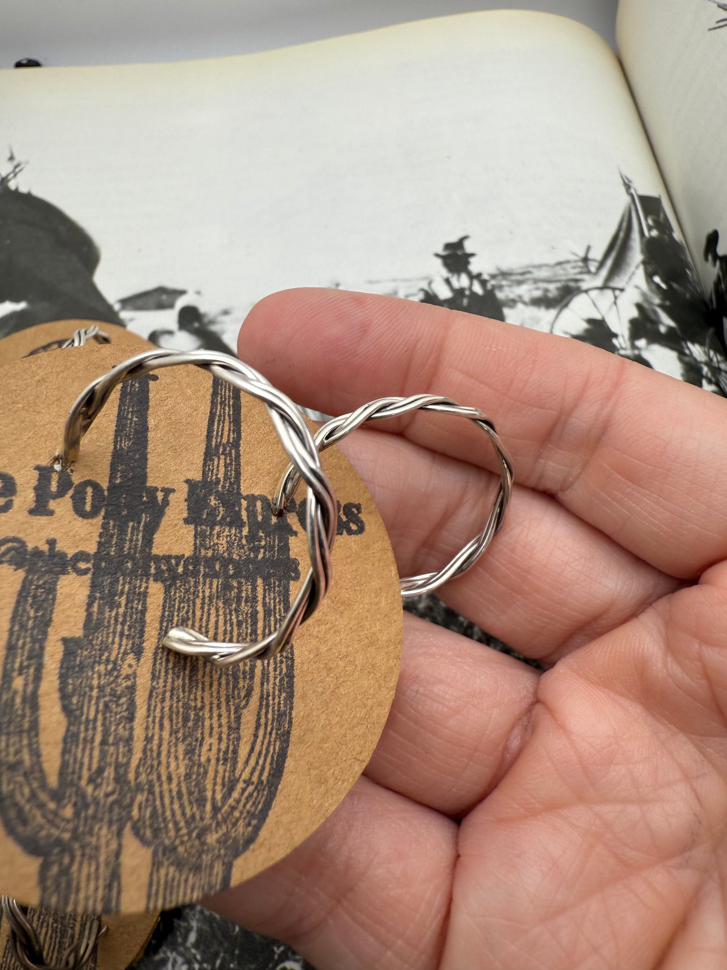 Double Twist Medium Hoops