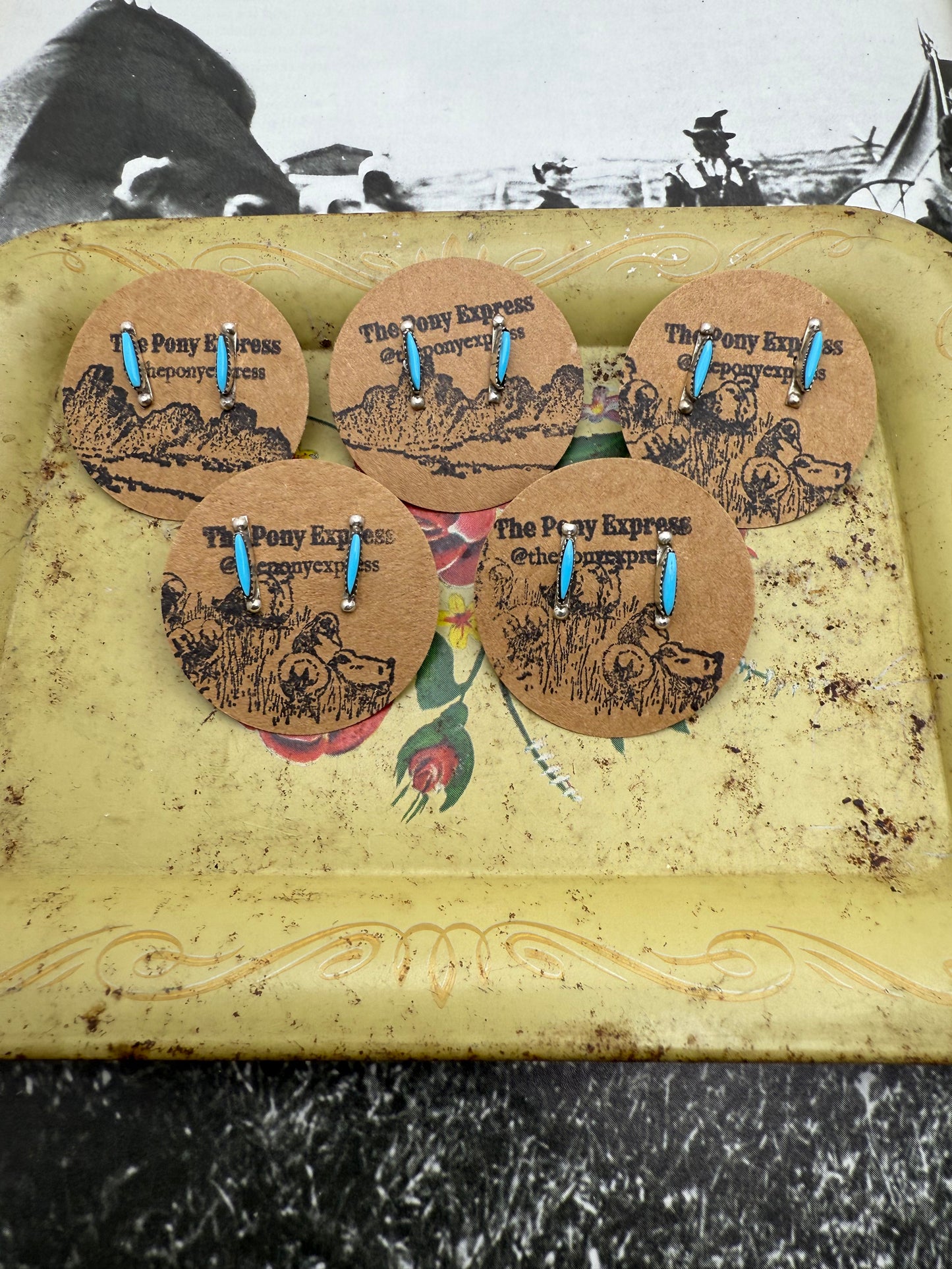 Turquoise Shard Studs