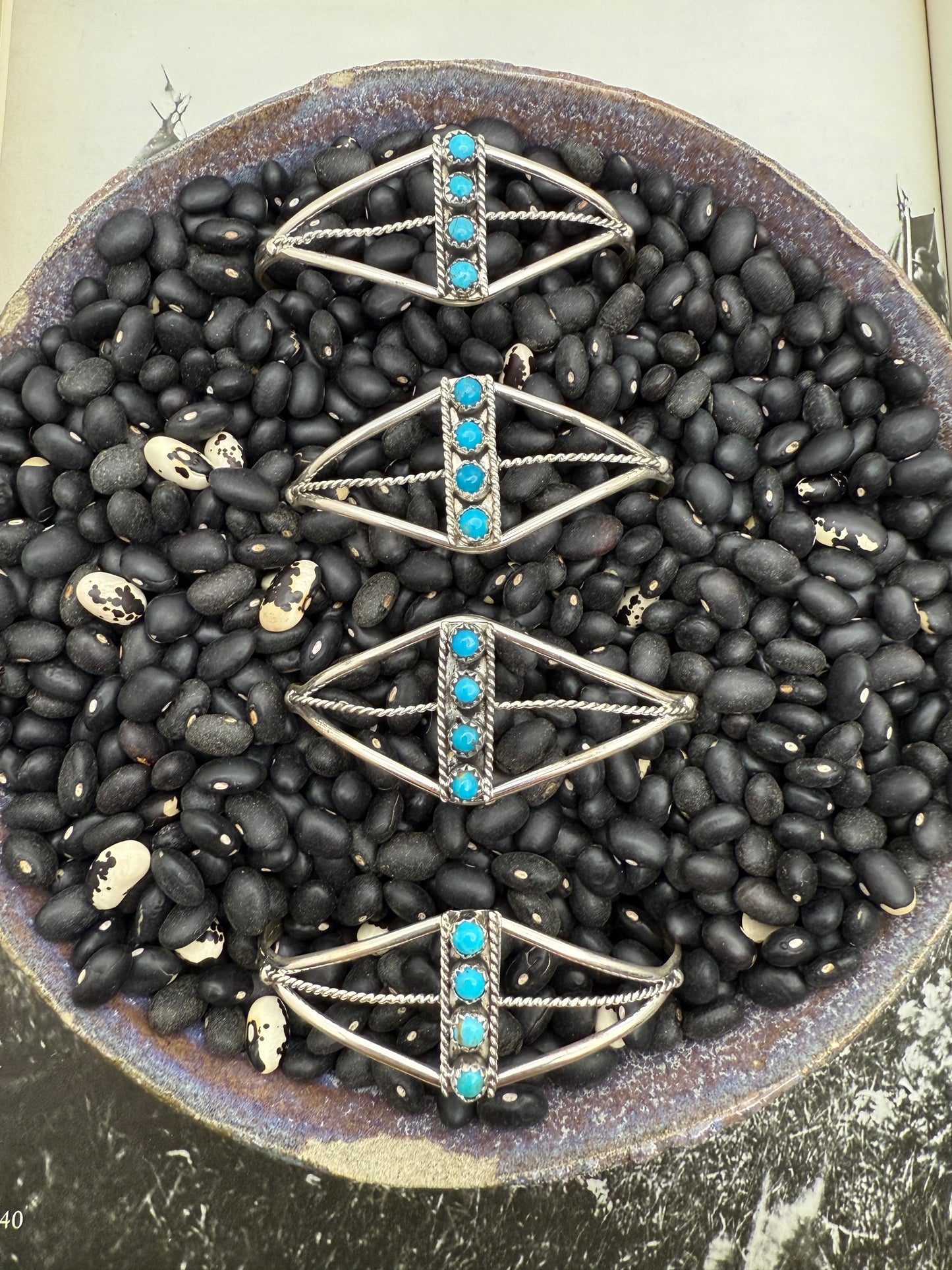 Turquoise 4 Stone Cuff