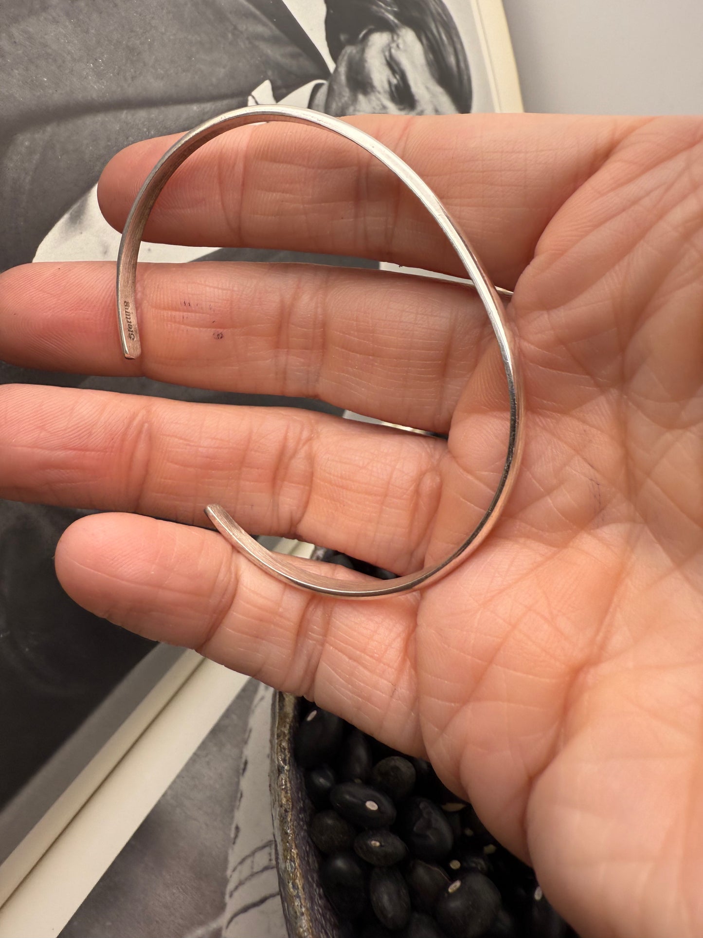 Plain Sterling Silver Stacker Cuff