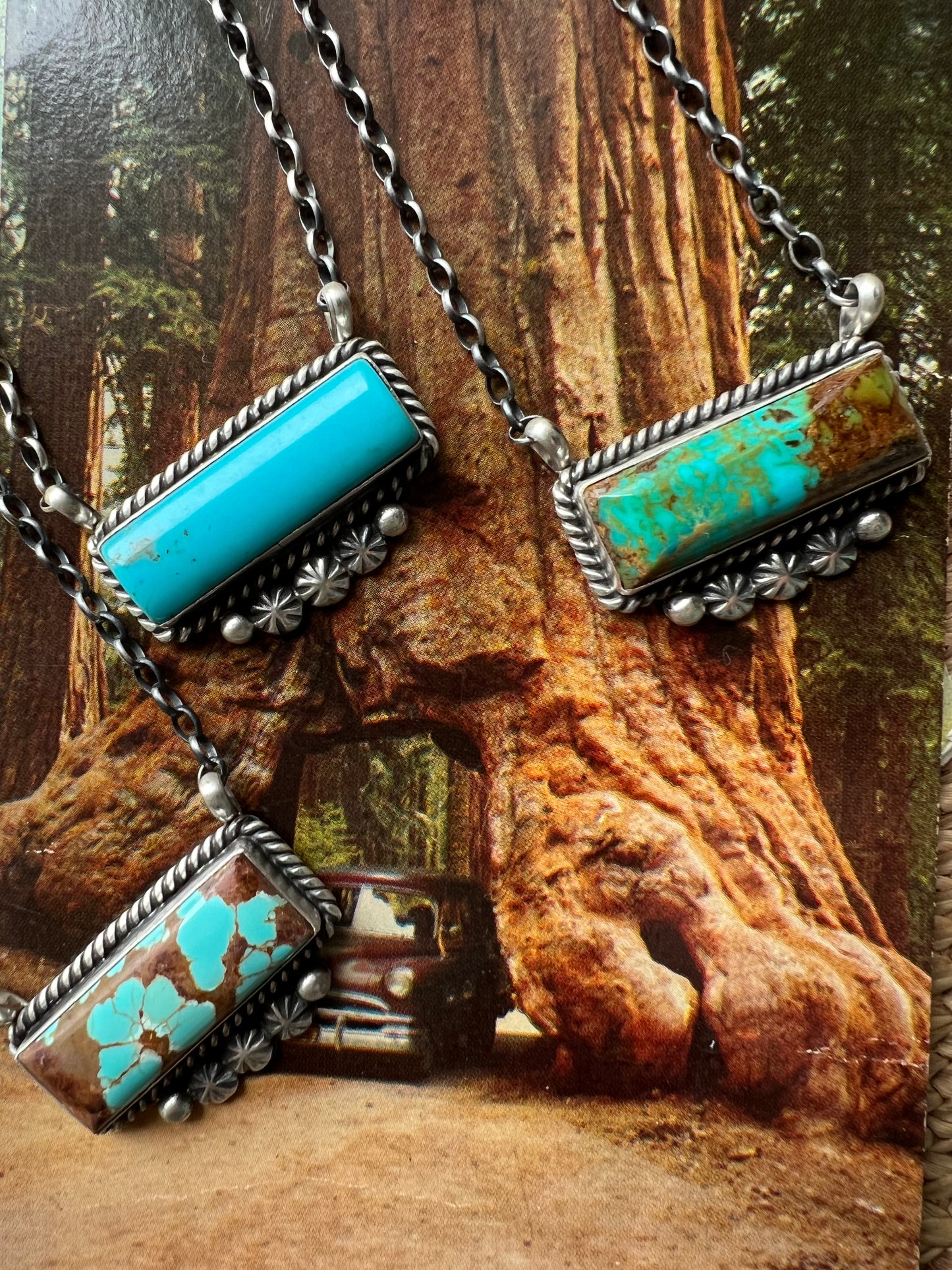 Turquoise Fancy Bar Necklace