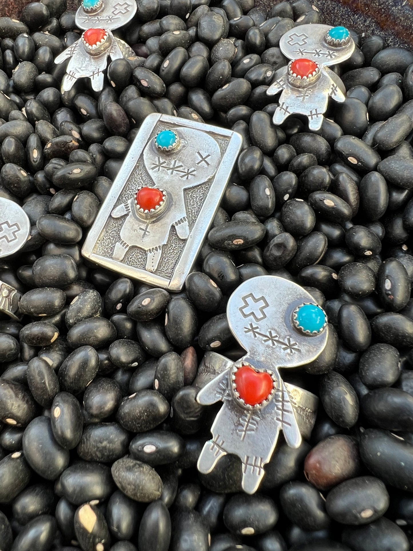 Turquoise Voodoo Doll Ring