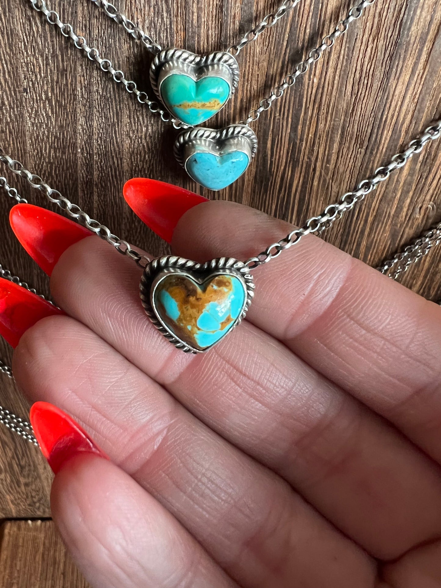 Turquoise Floating Heart Necklace