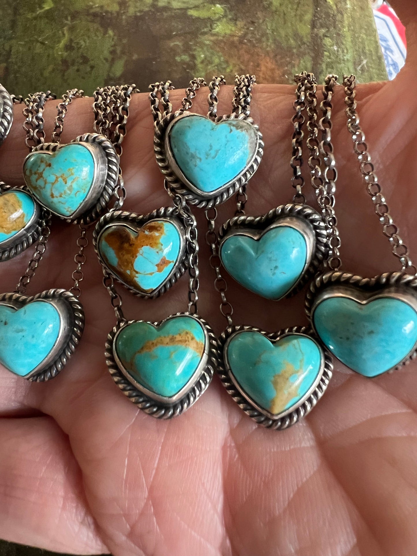 Turquoise Floating Heart Necklace