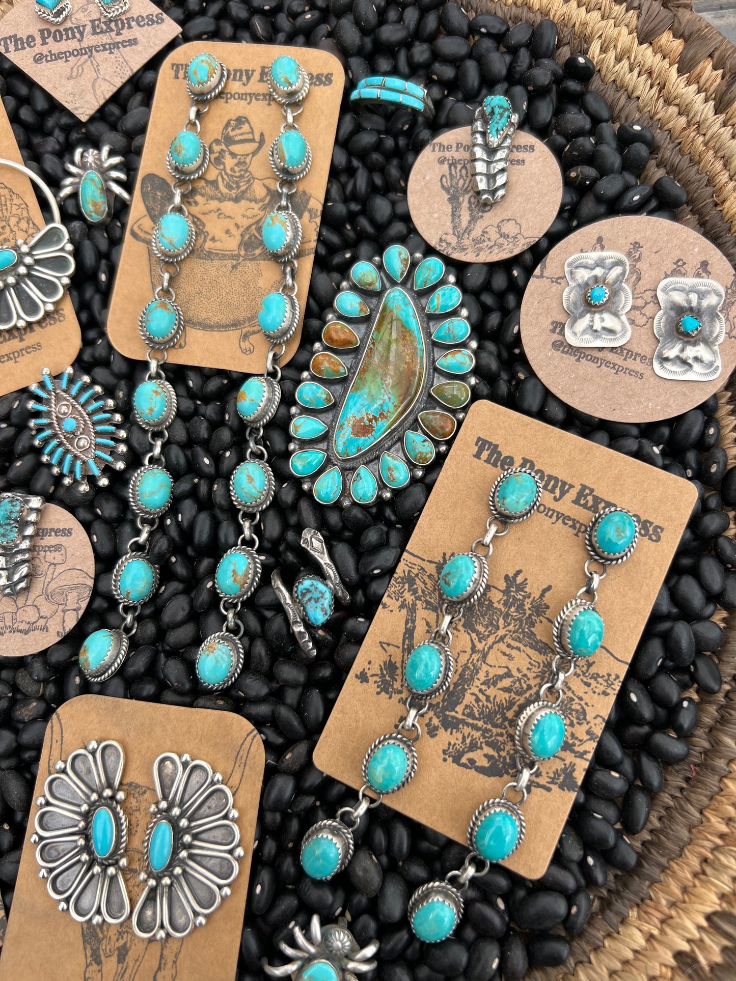 The Derby Long Turquoise Earrings