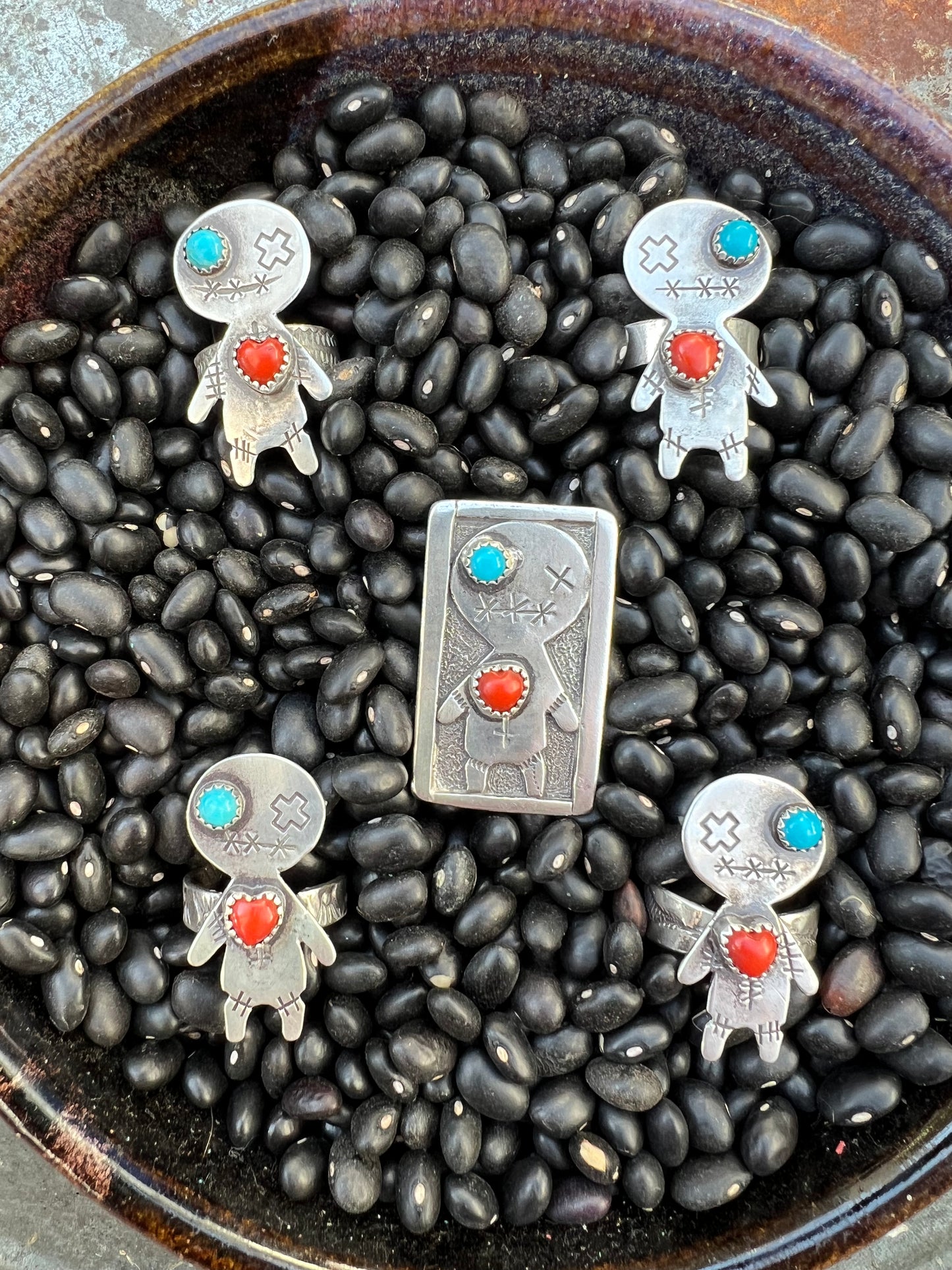 Turquoise Voodoo Doll Ring