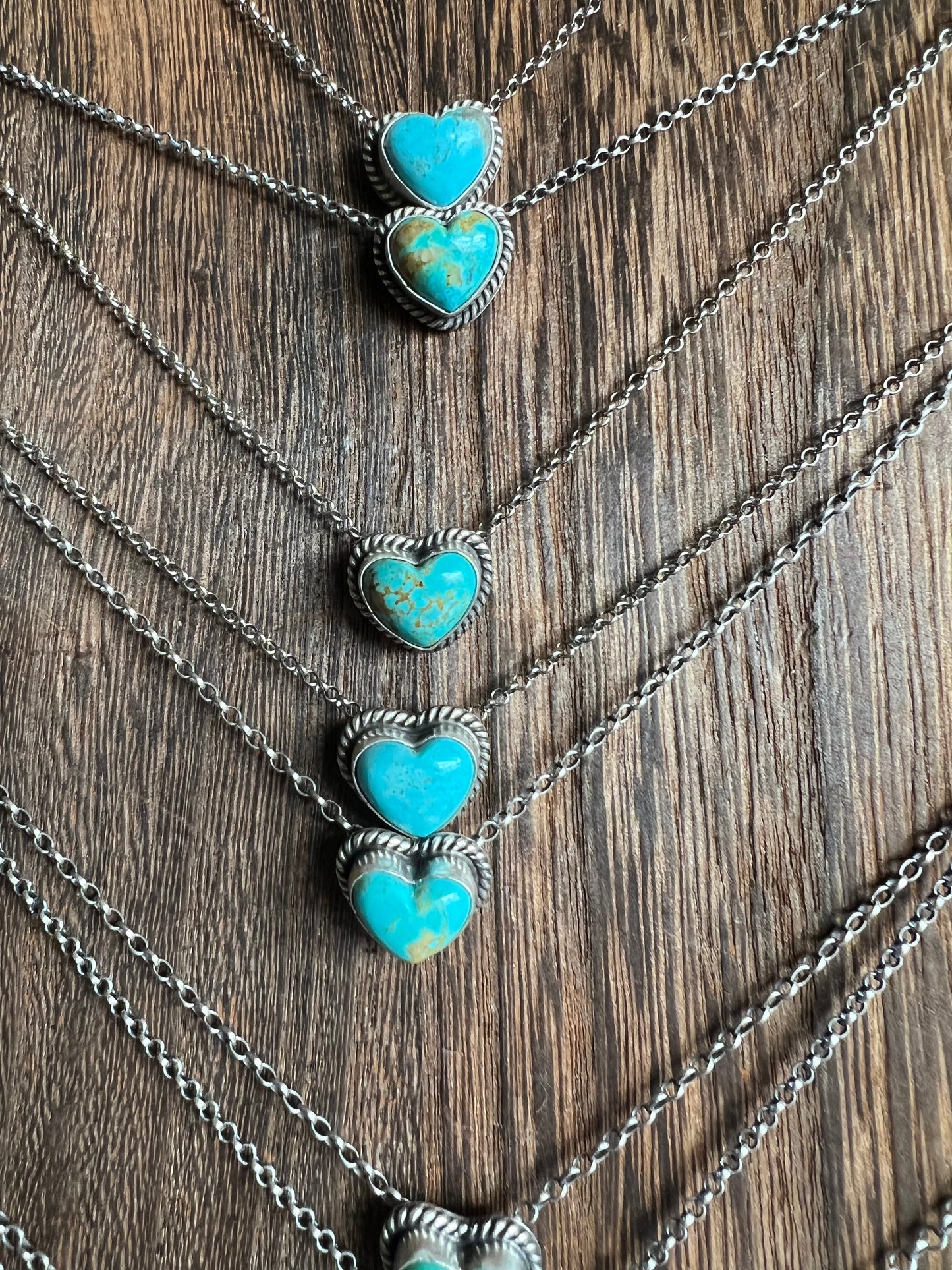 Turquoise Floating Heart Necklace