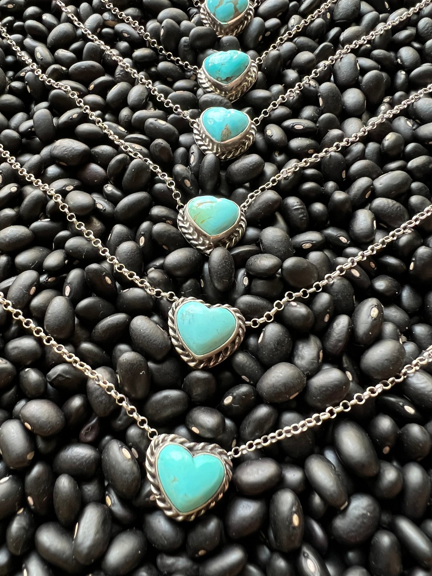 Turquoise Floating Heart Necklace