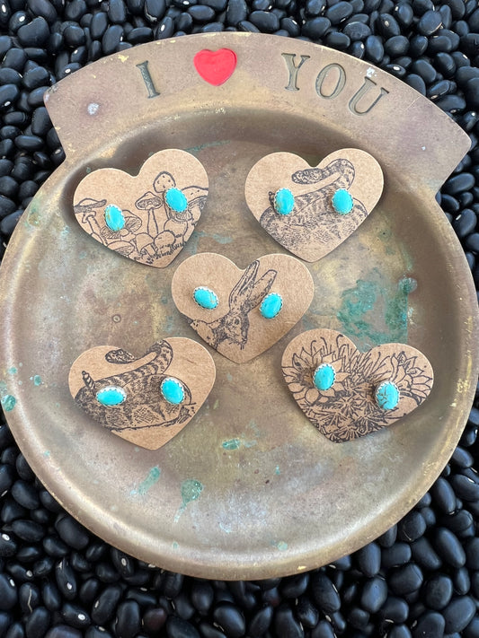 The Polly Turquoise stud earrings