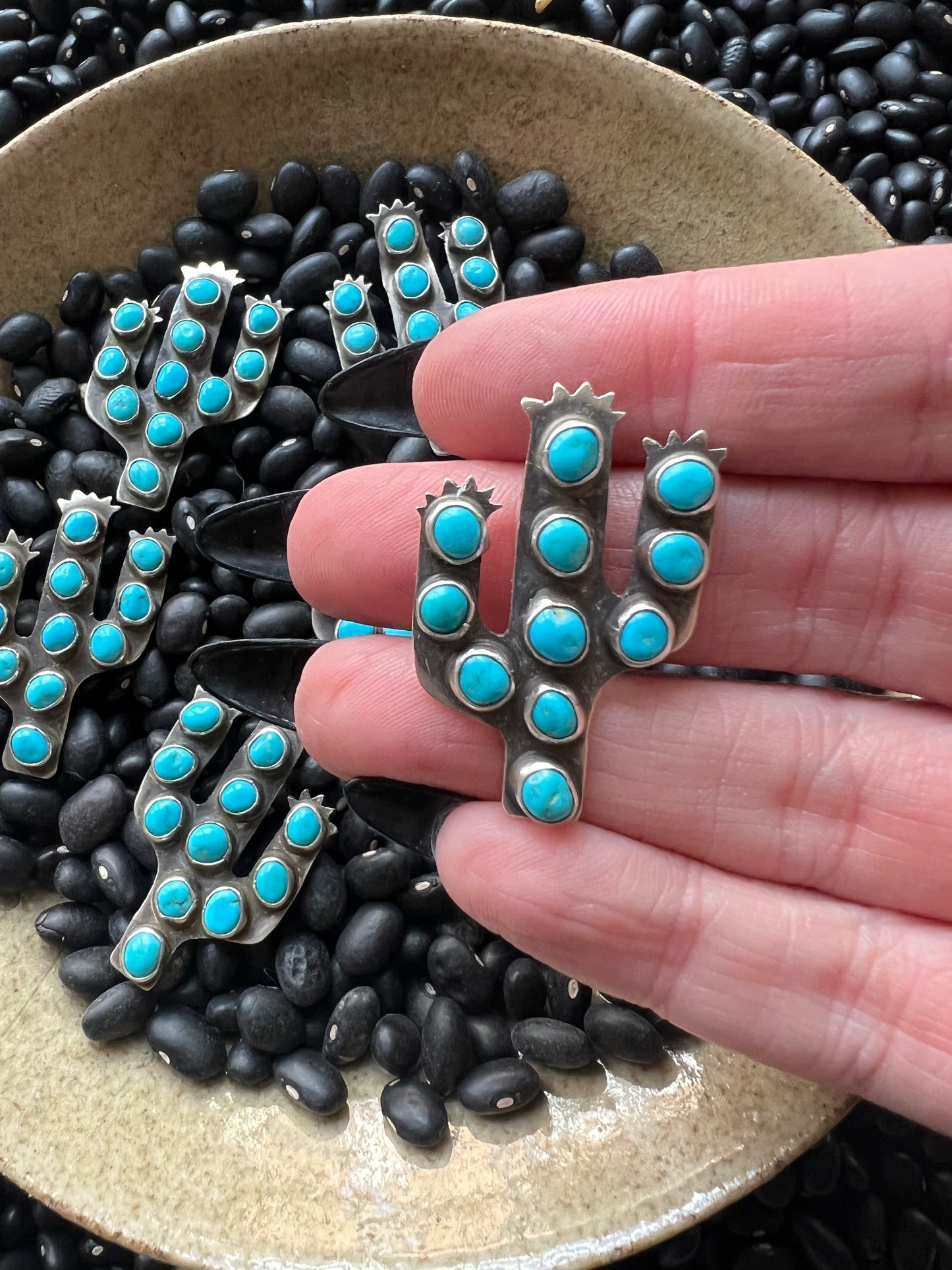 Turquoise Cactus Pendant