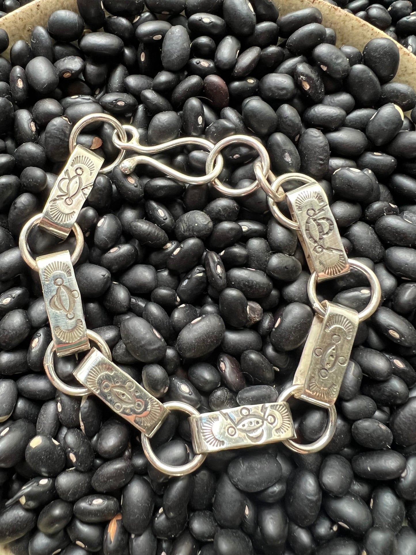 Hand Stamped Link Bracelet