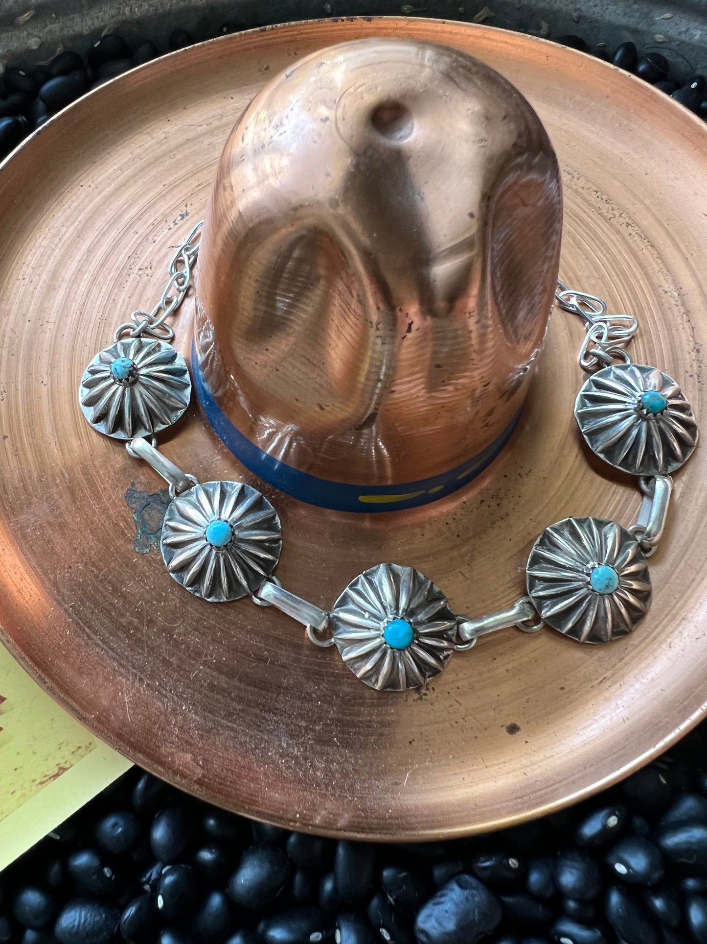 Turquoise Concho Choker Necklace