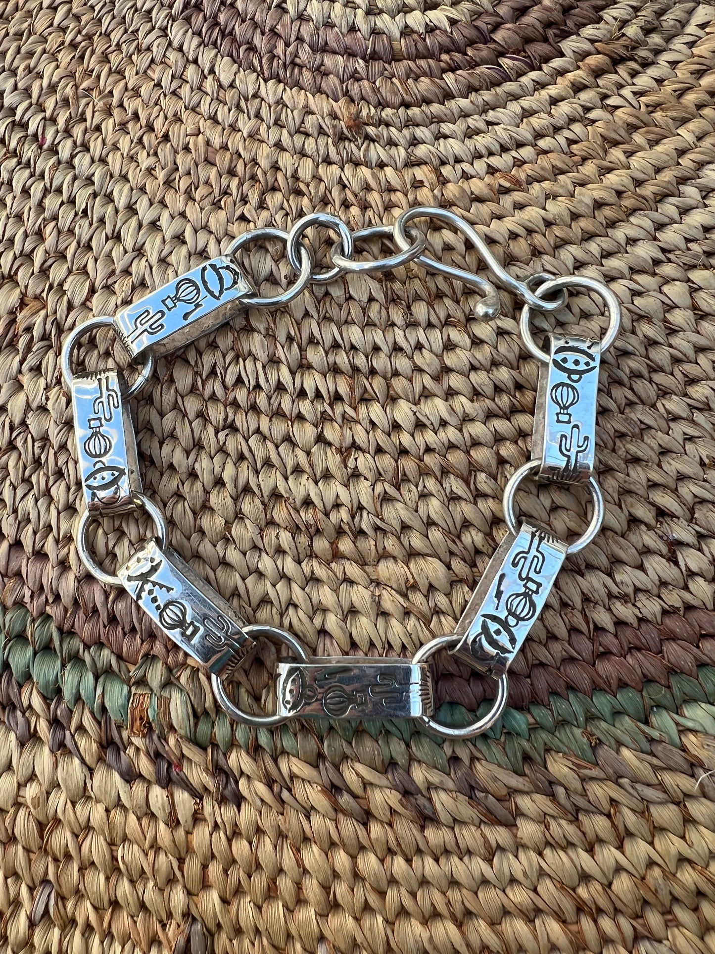 Hand Stamped Link Bracelet