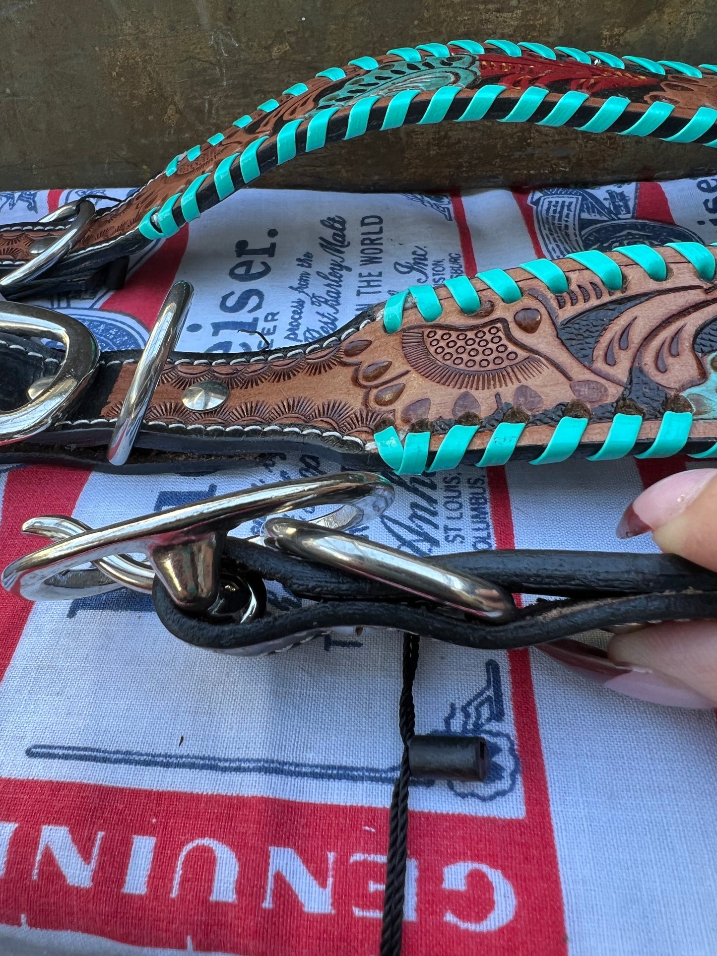 Leather Tooled Dog Collars