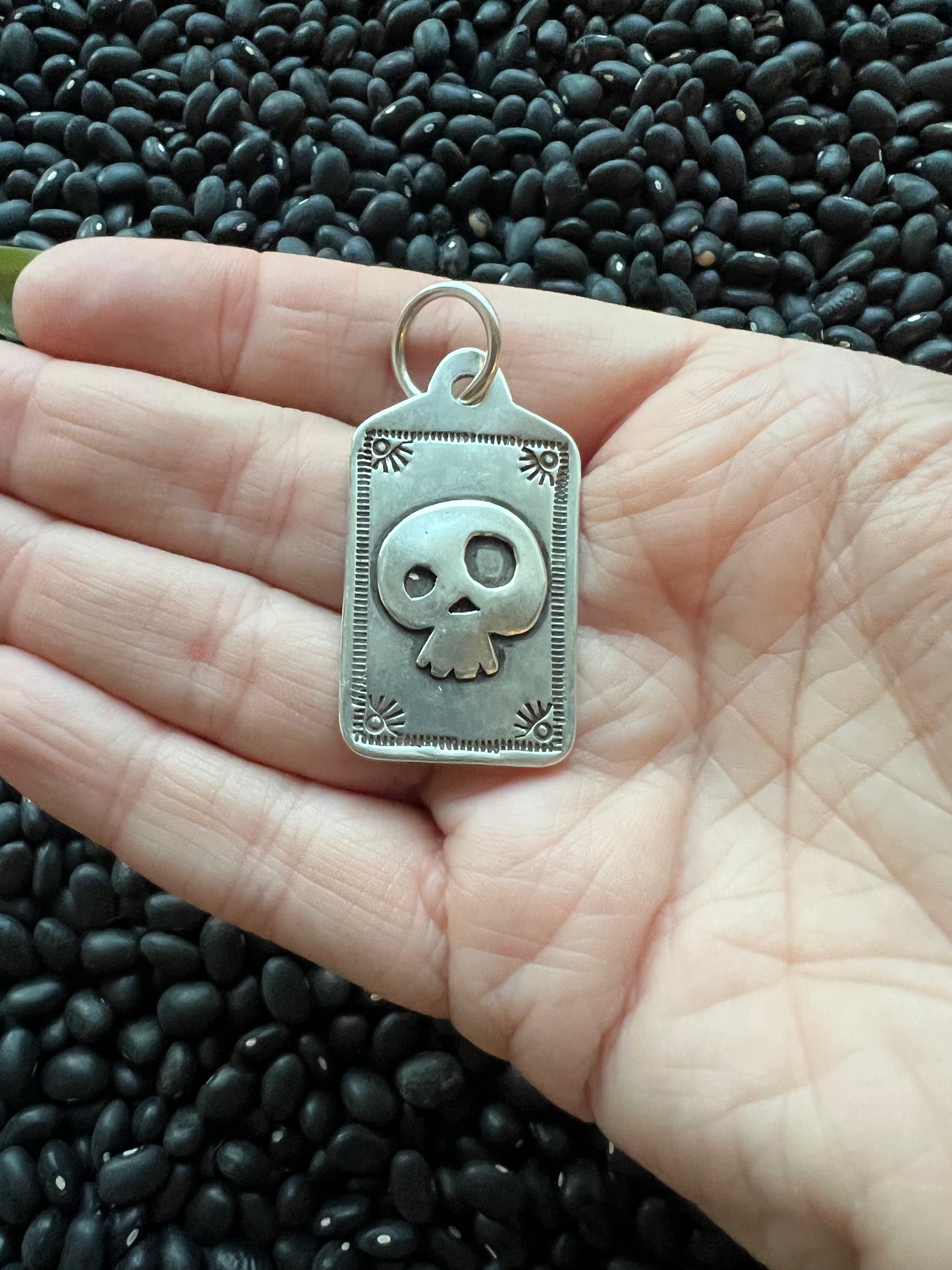 Hand Stamped Native American tab pendant