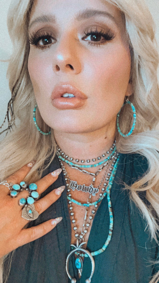 5 feet of Heshi Turquoise necklace