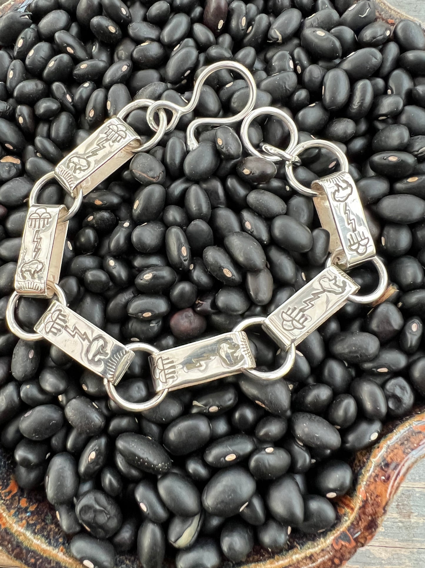 Hand Stamped Link Bracelet