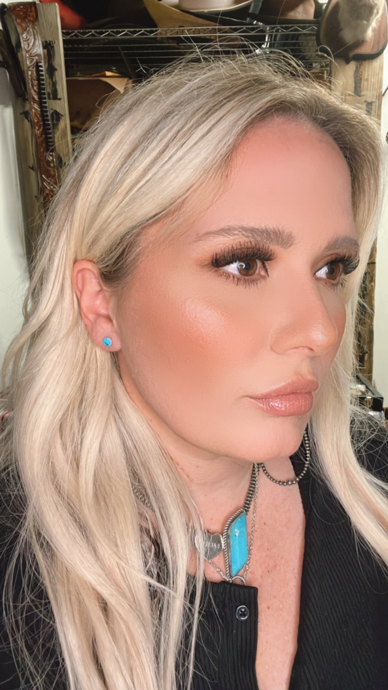 Prairie Turquoise Nugget Studs