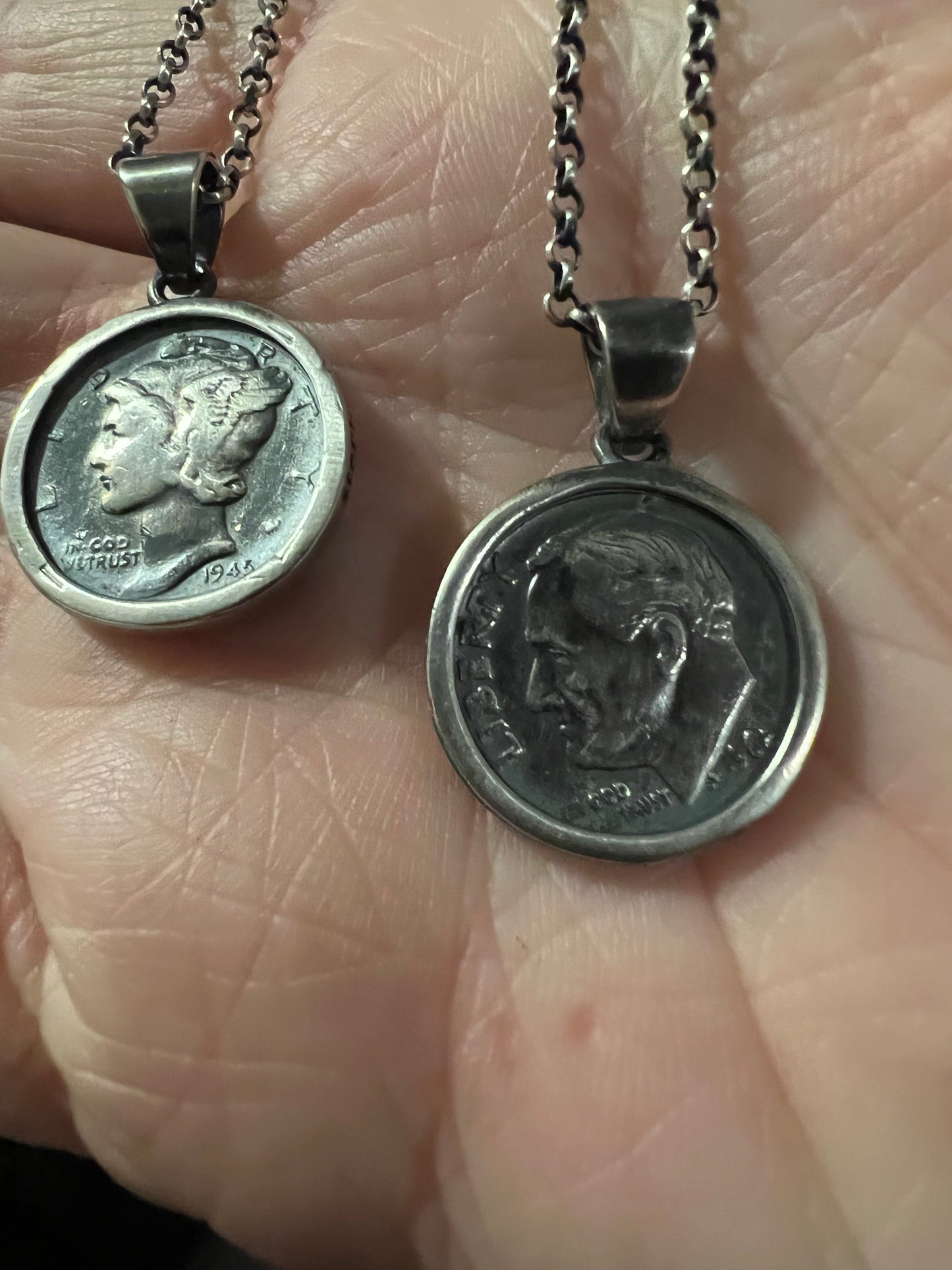 Dime Pendant Necklace