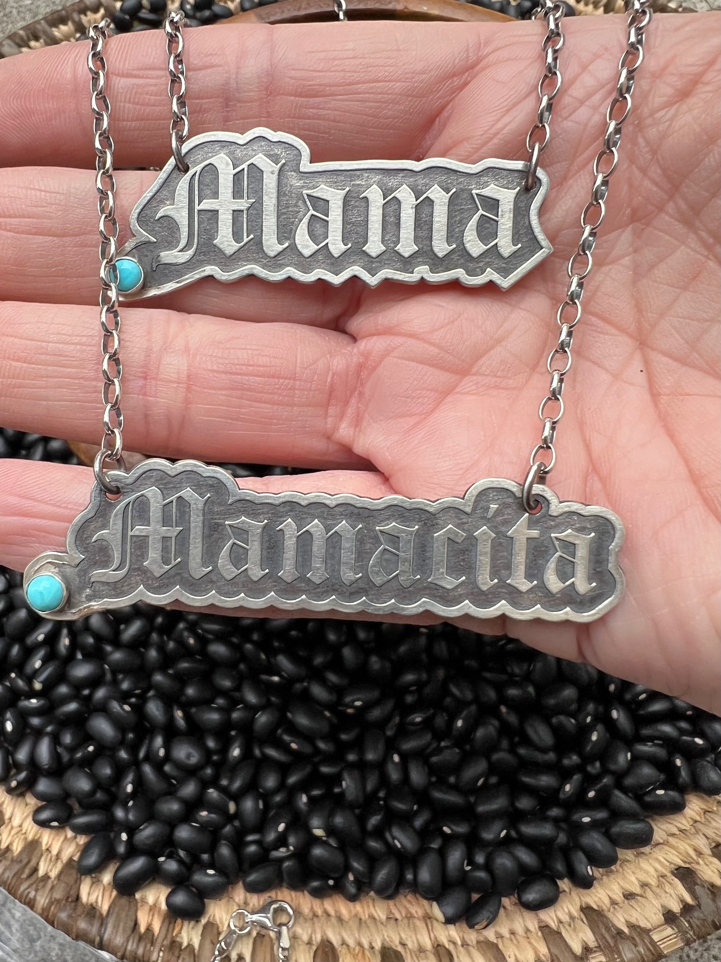 Mama Necklace Nameplate 18” sterling silver (Copy)