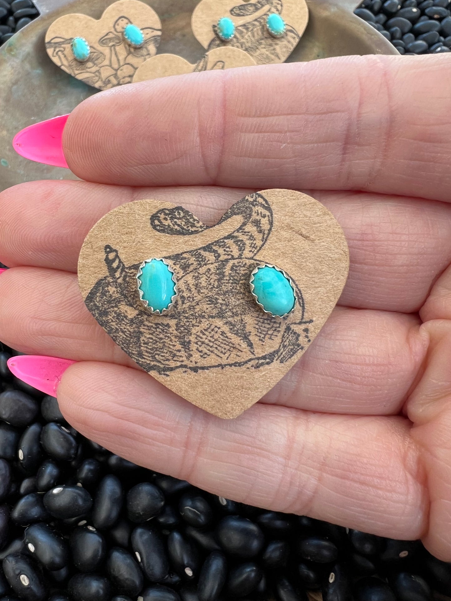 The Polly Turquoise stud earrings
