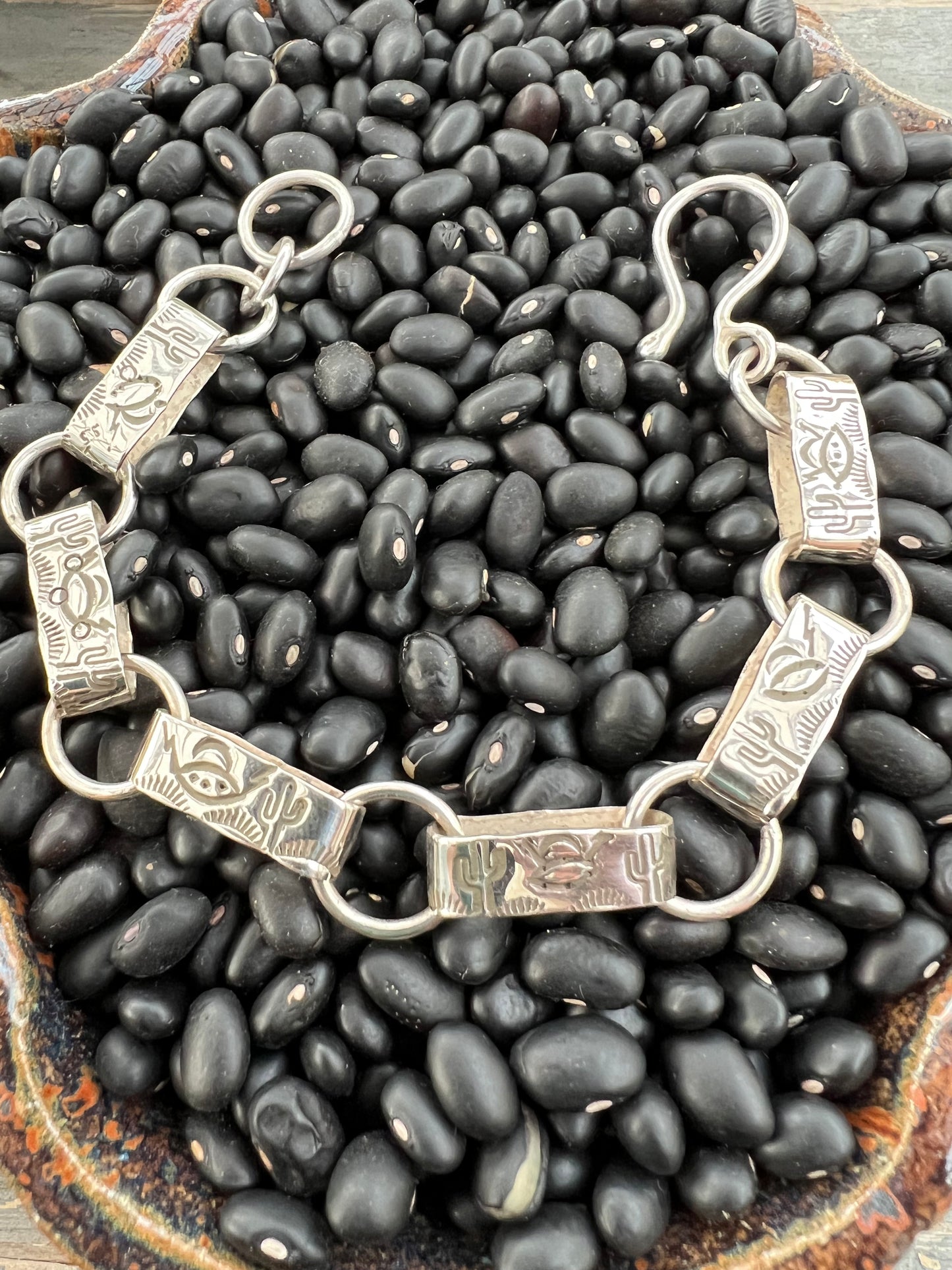 Hand Stamped Link Bracelet