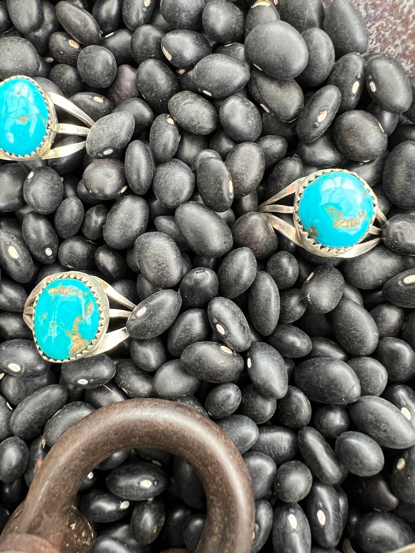 The Barrel Turquoise Nugget Ring