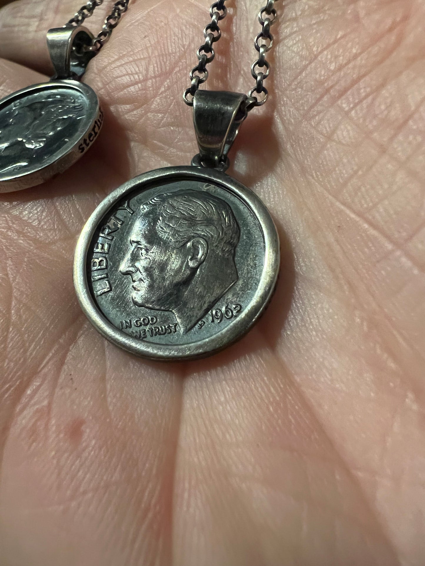 Dime Pendant Necklace