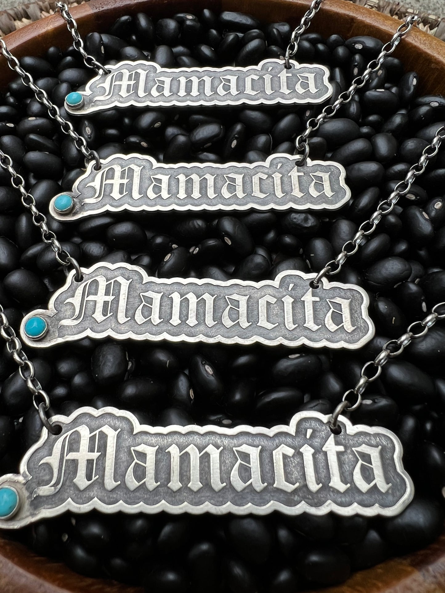 MAMACITA necklace nameplate 18” sterling silver