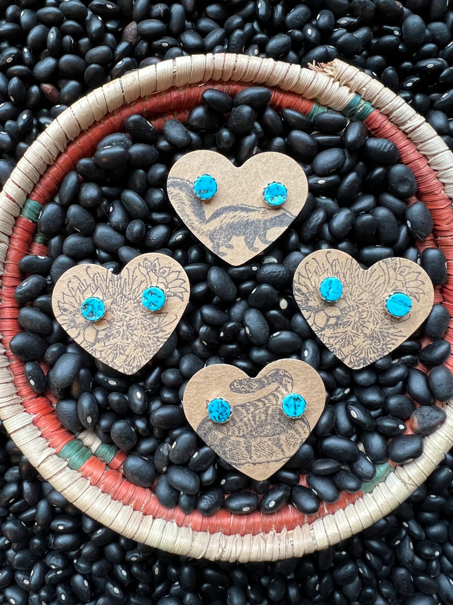 Prairie Turquoise Nugget Studs