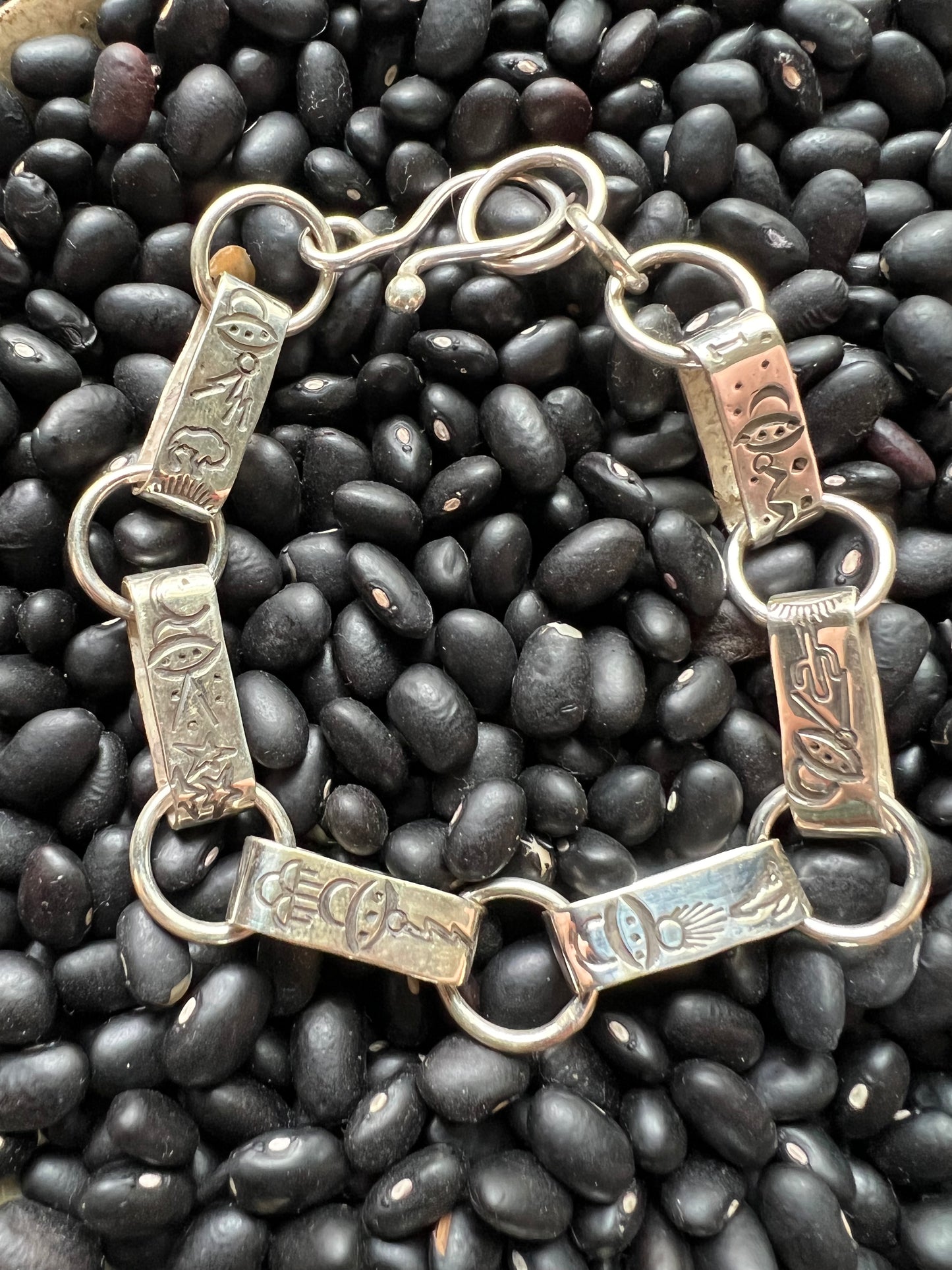 Hand Stamped Link Bracelet