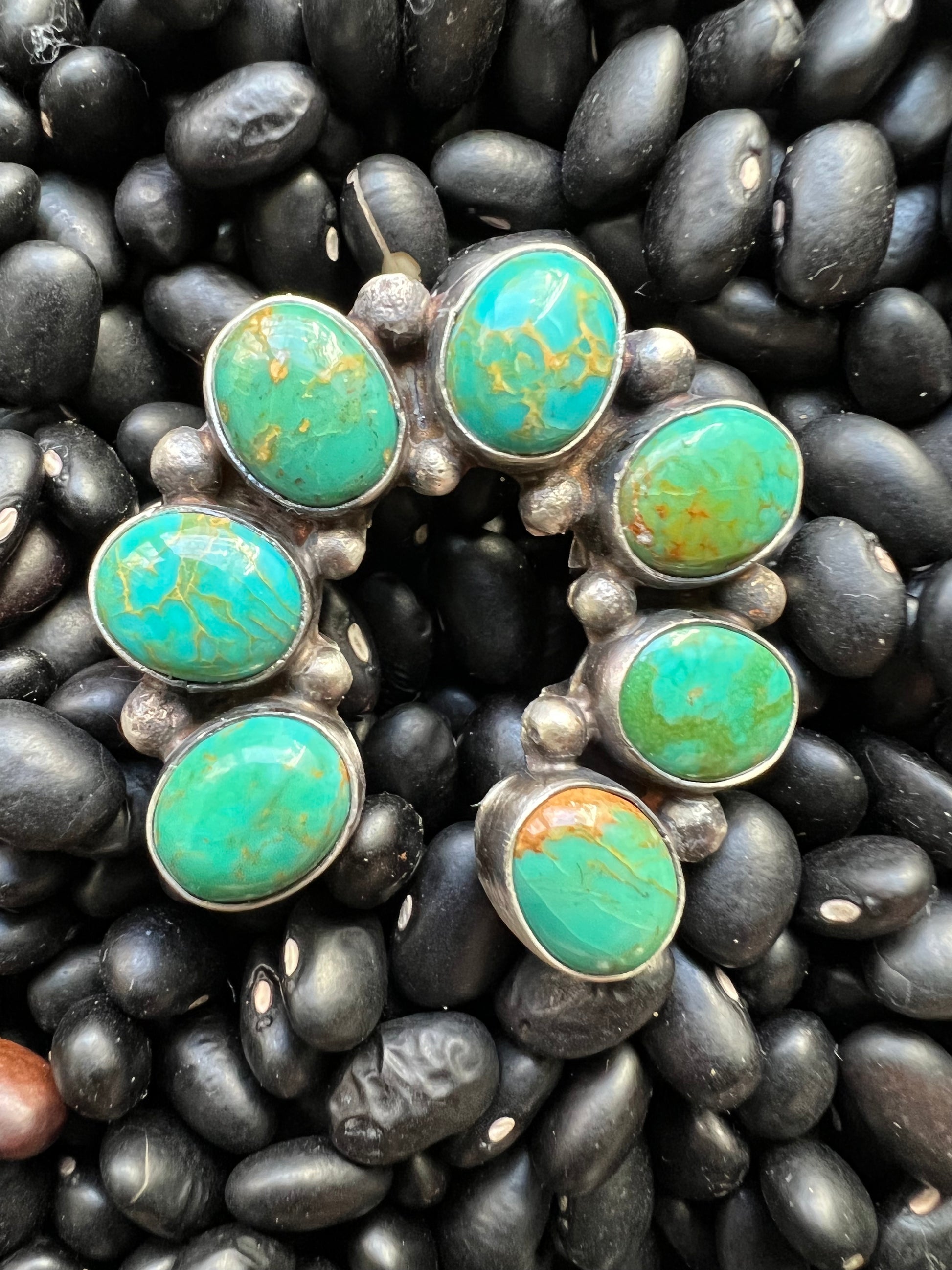 Naja Rind 7 stone Turquoise Naja Ring size 9’s – The Pony Express