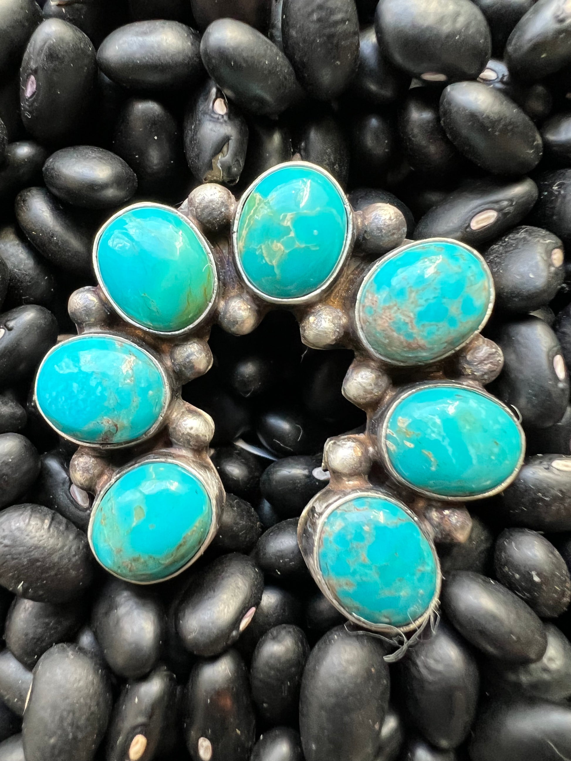 Naja Rind 7 stone Turquoise Naja Ring size 9’s – The Pony Express