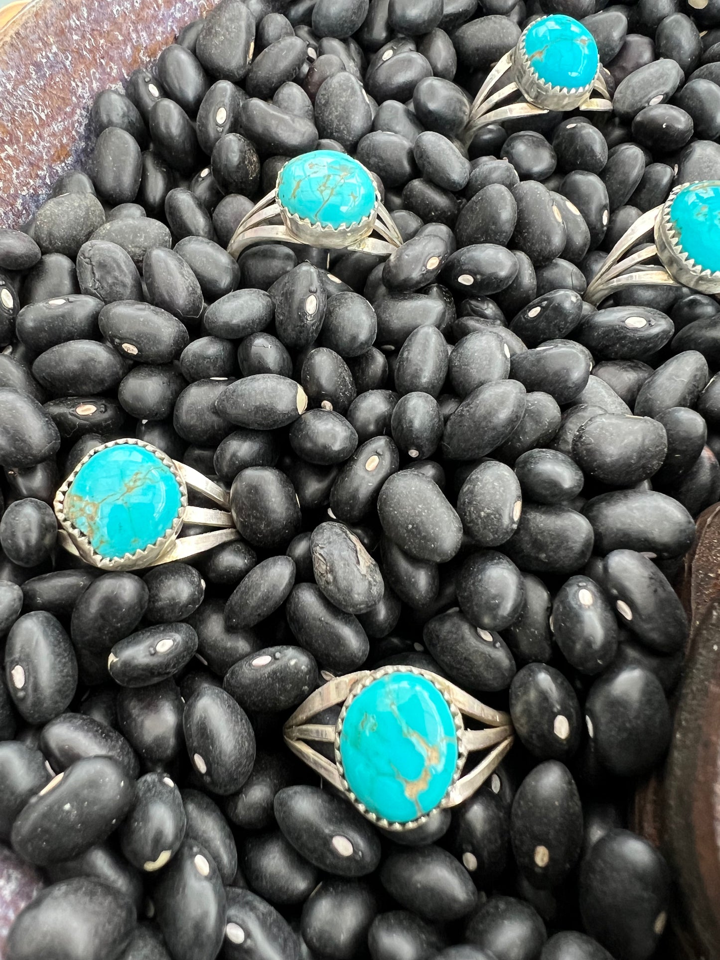 The Barrel Turquoise Nugget Ring