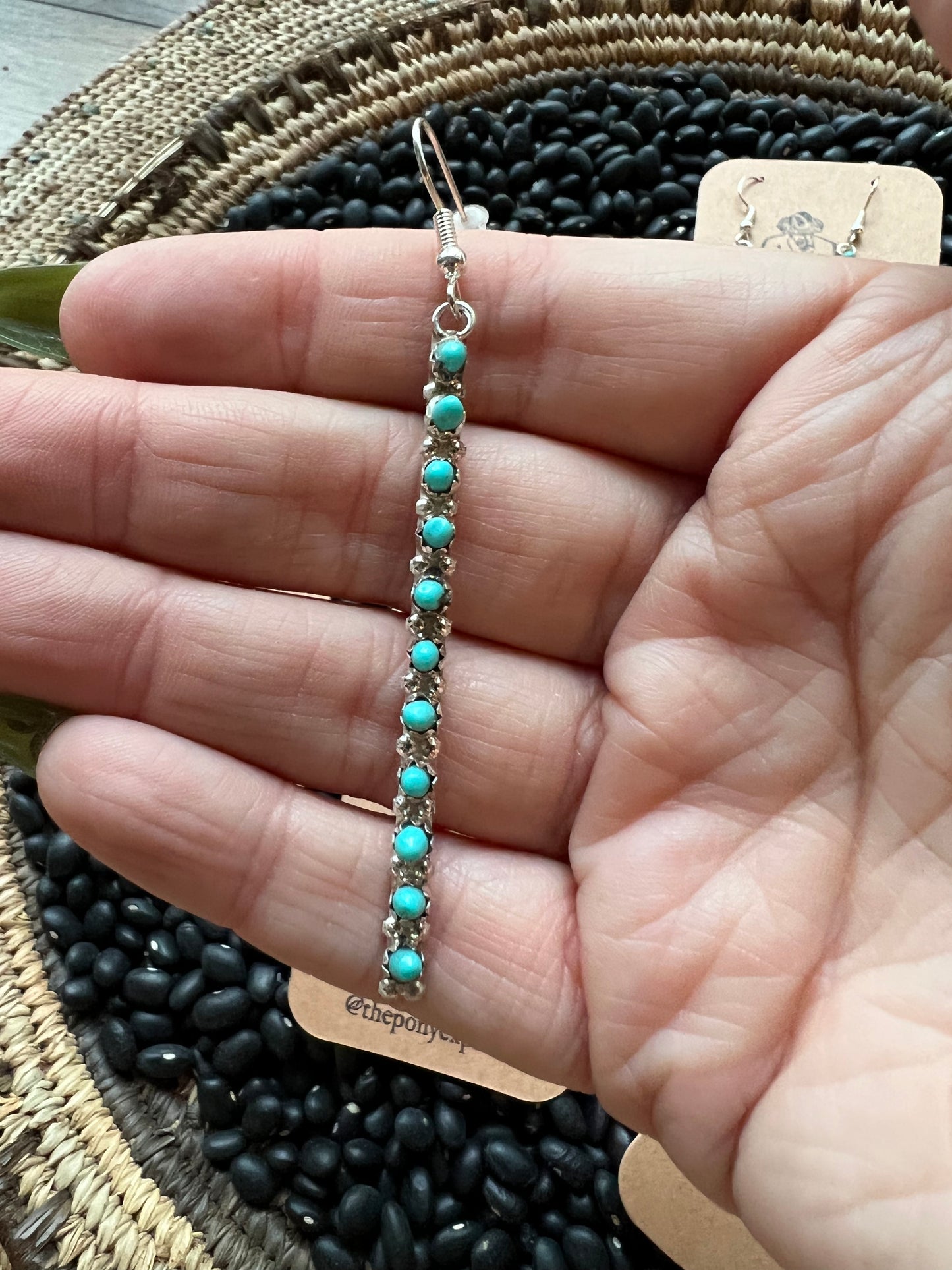 Zuni Turquoise stick Earrings