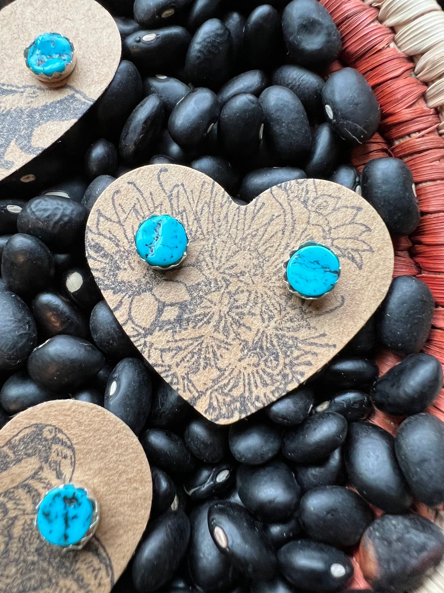 Prairie Turquoise Nugget Studs